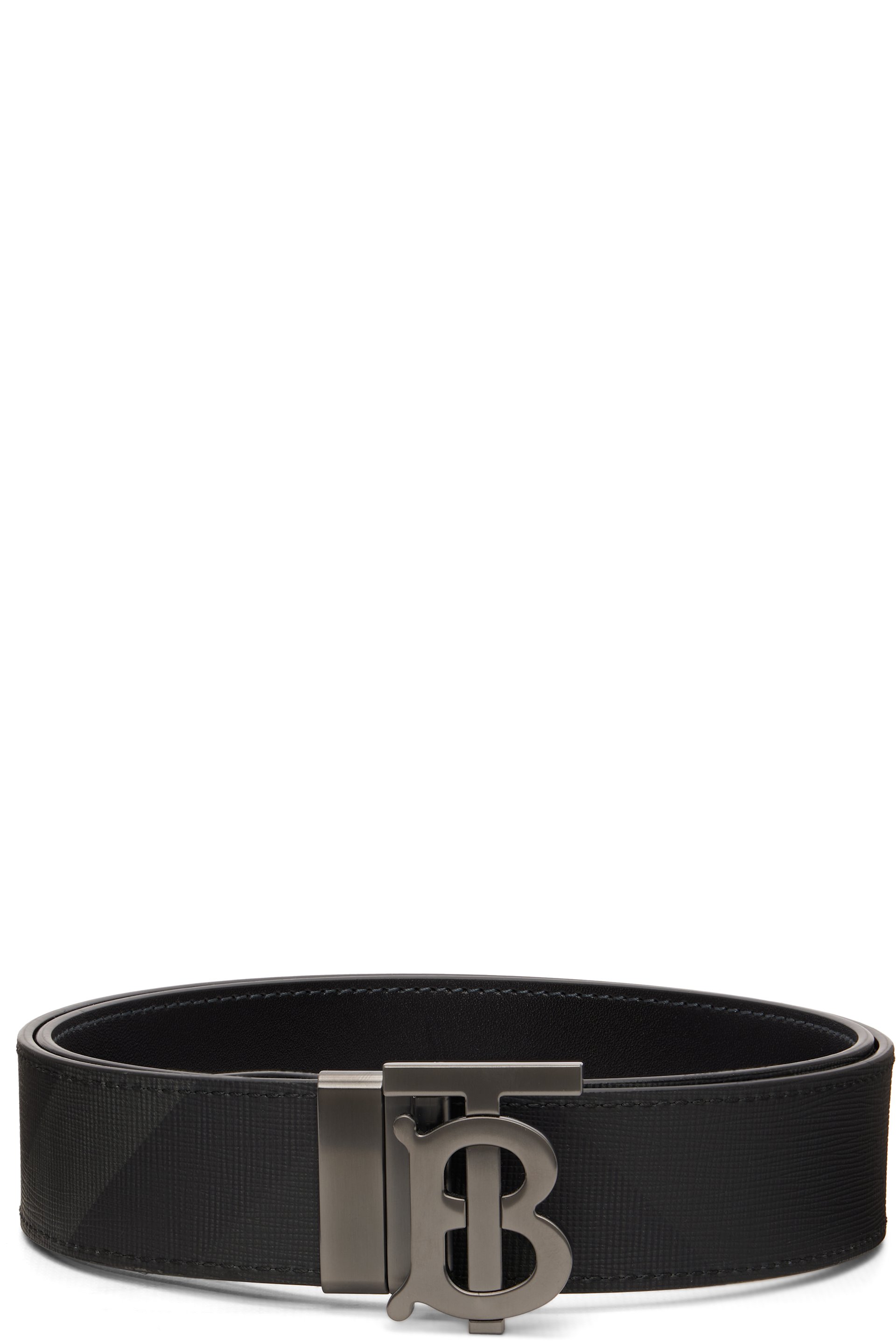 Burberry - Black Check TB Reversible Belt