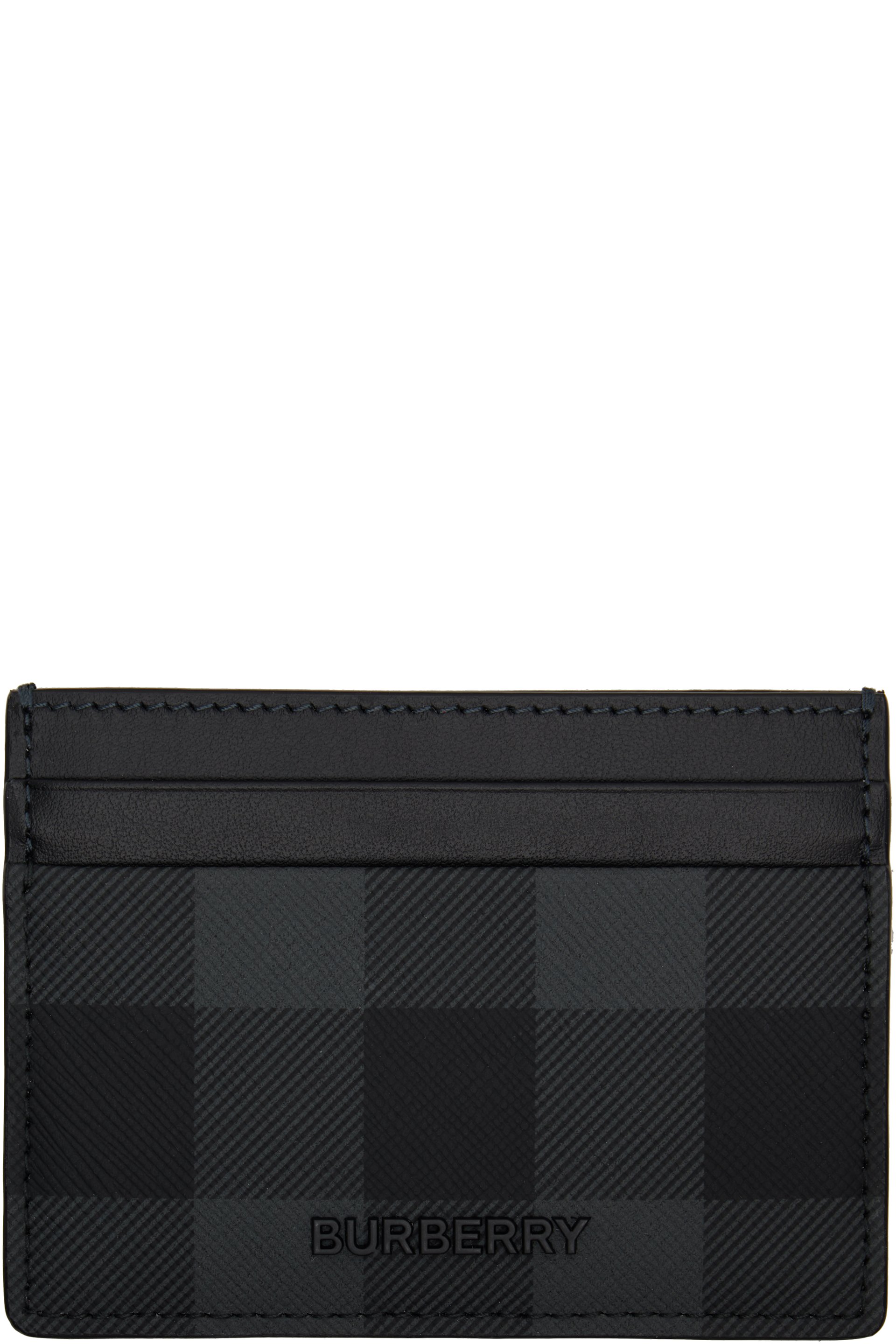 Burberry - Gray Check Card Holder