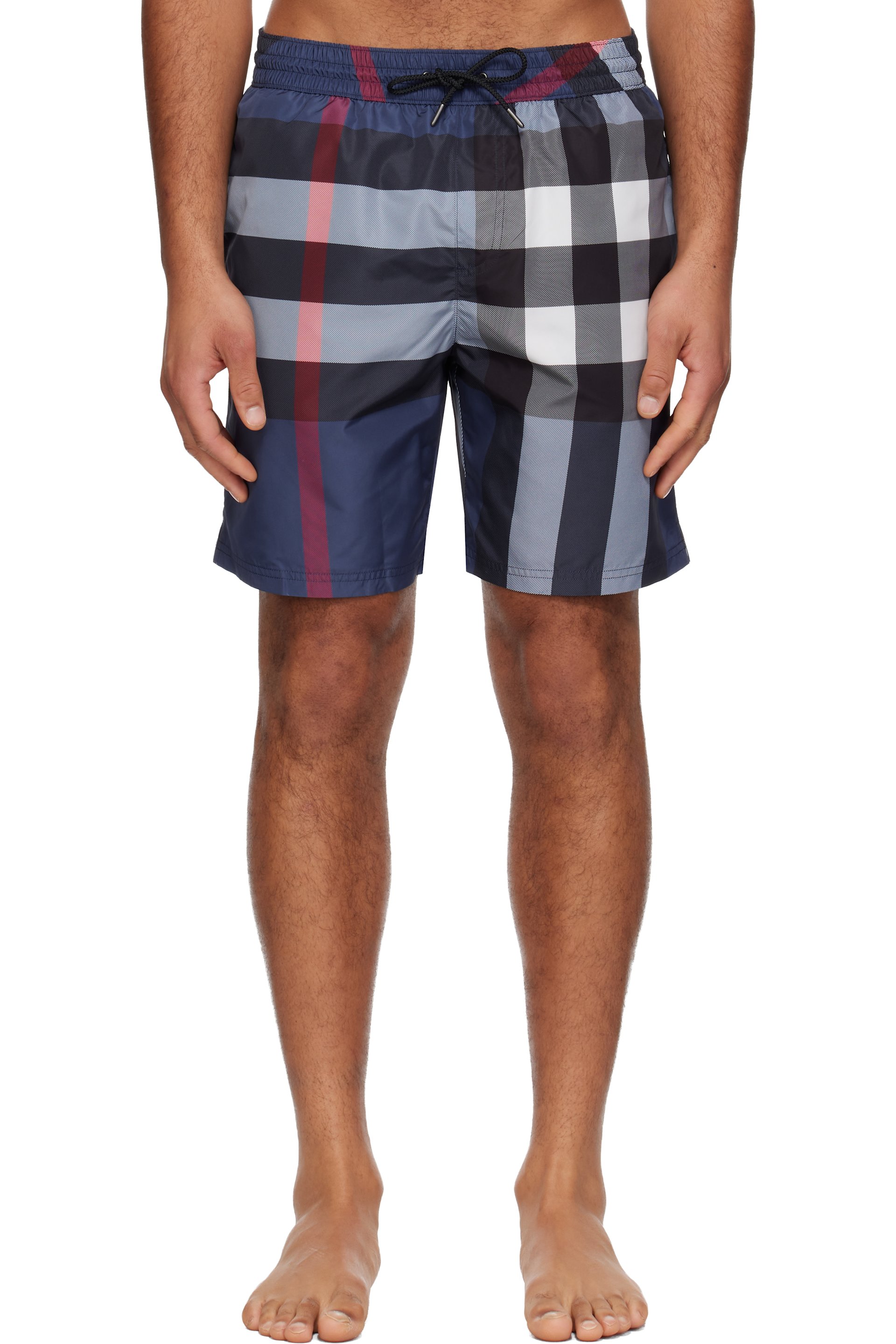 Burberry - Blue Check Swim Shorts