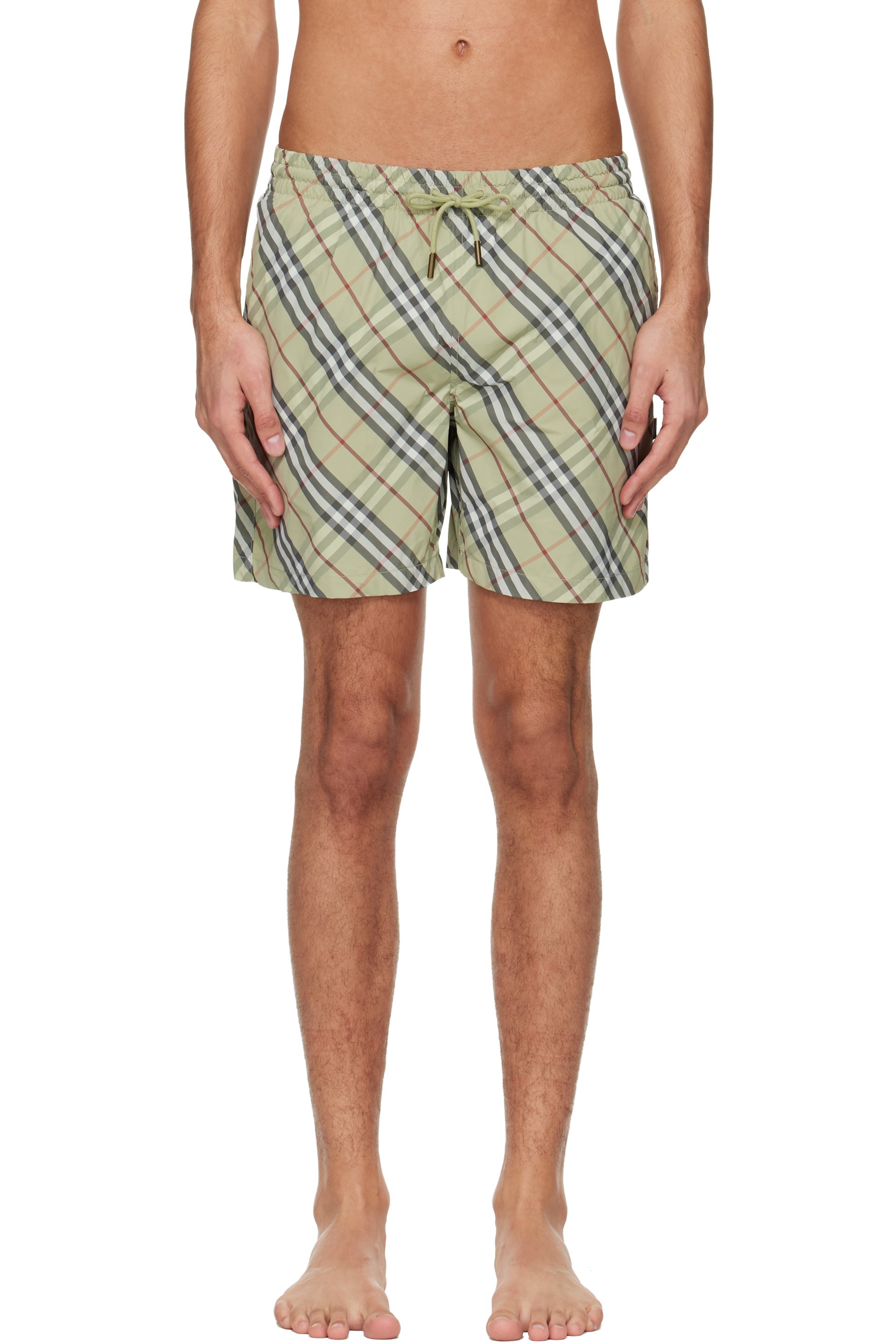 Burberry - Green Check Swim Shorts