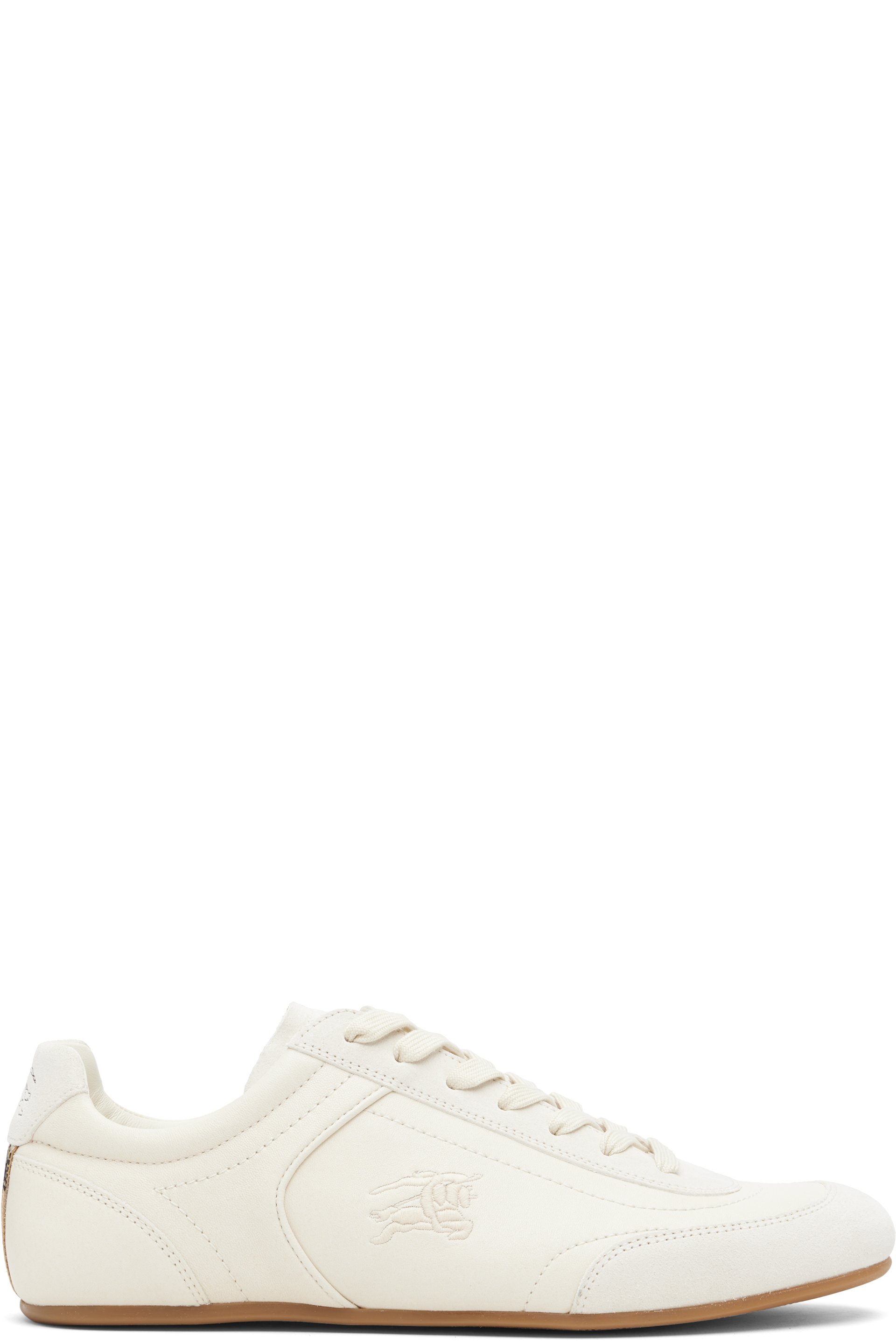Burberry - Baskets Knight Runner beiges en cuir