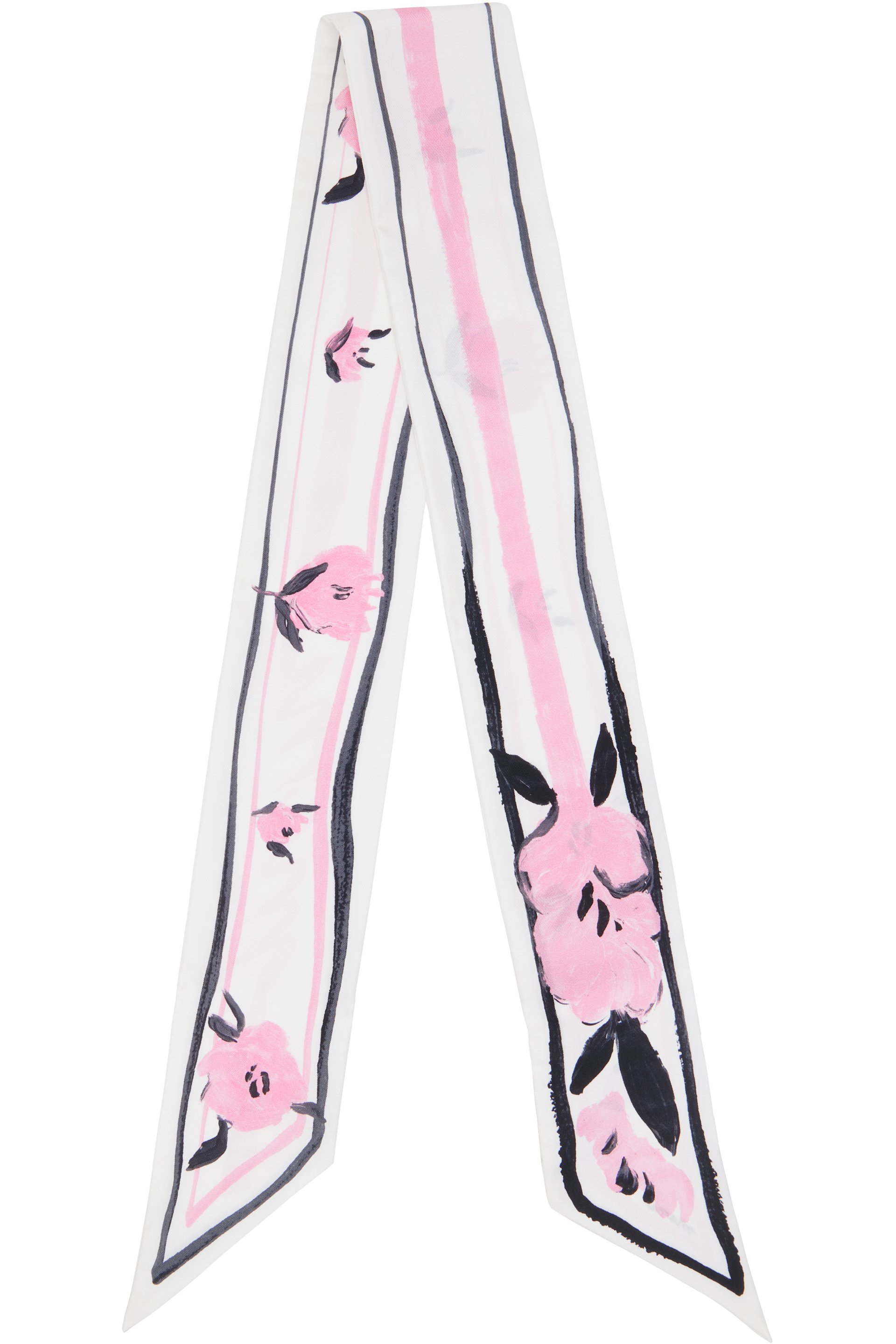 Marni - ホワイト＆ピンク Floral Print シルク バンドゥスカーフ