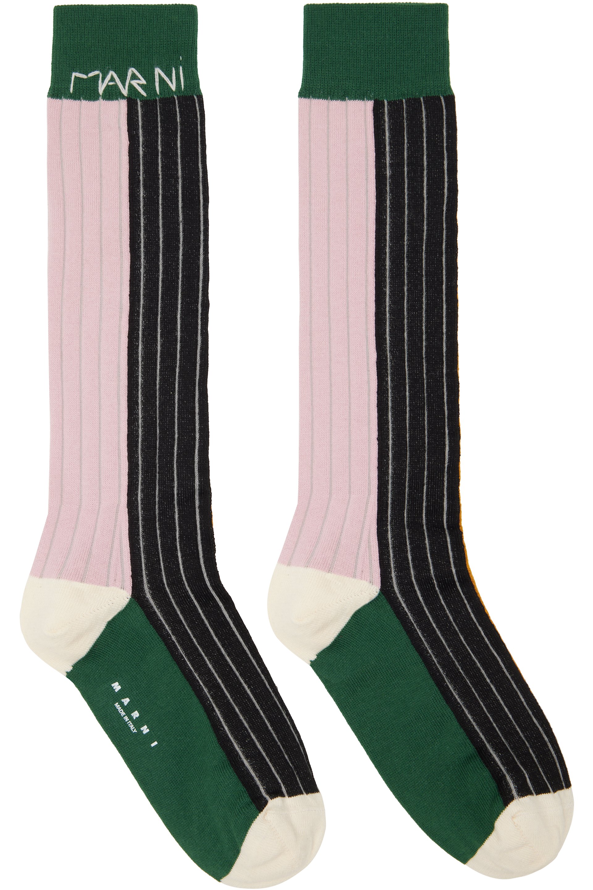Marni - Multicolor Cotton Color-Block Socks