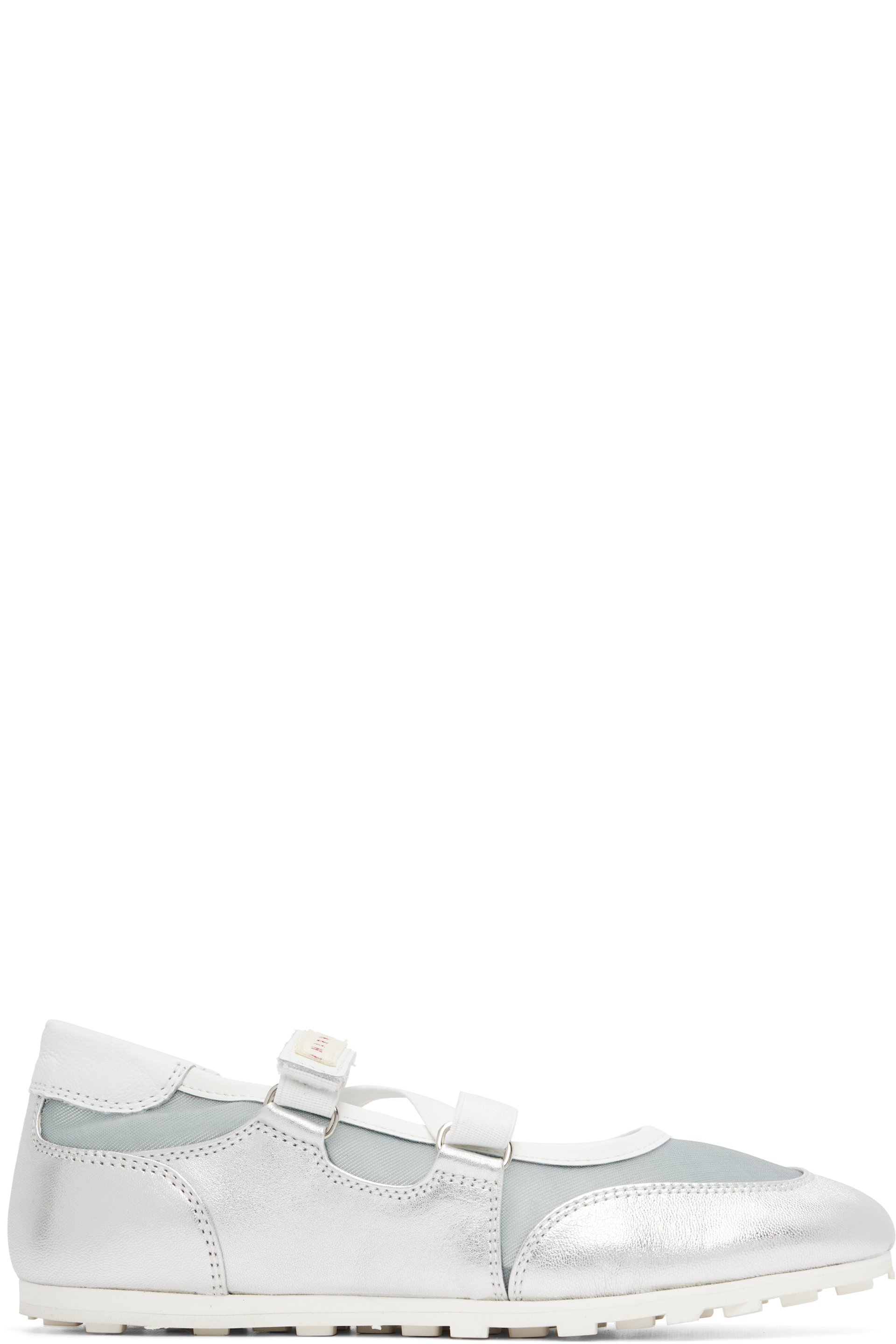 Marni - シルバー＆ブルー メリージェーン ベルクロスニーカー