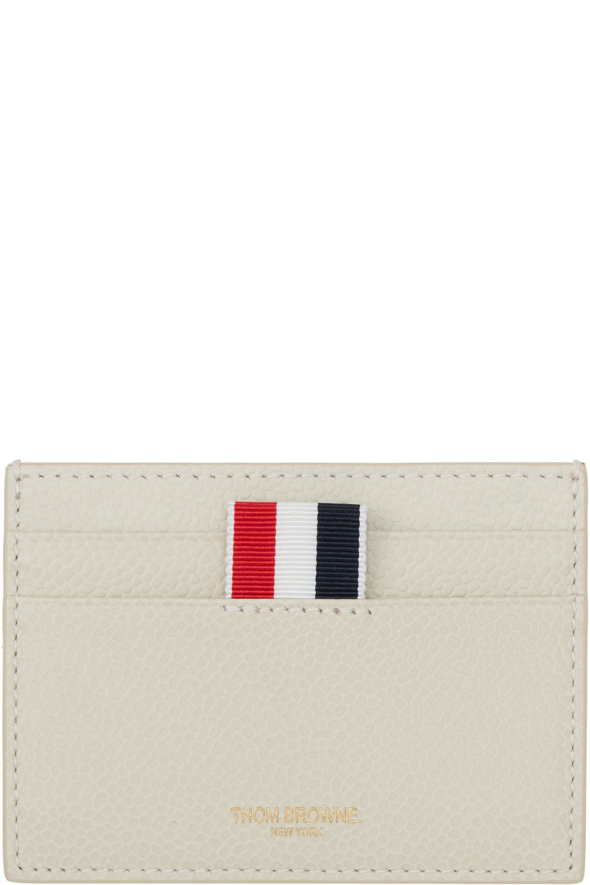 Thom Browne - 灰白色 Pebble Grain Hector Single 卡包