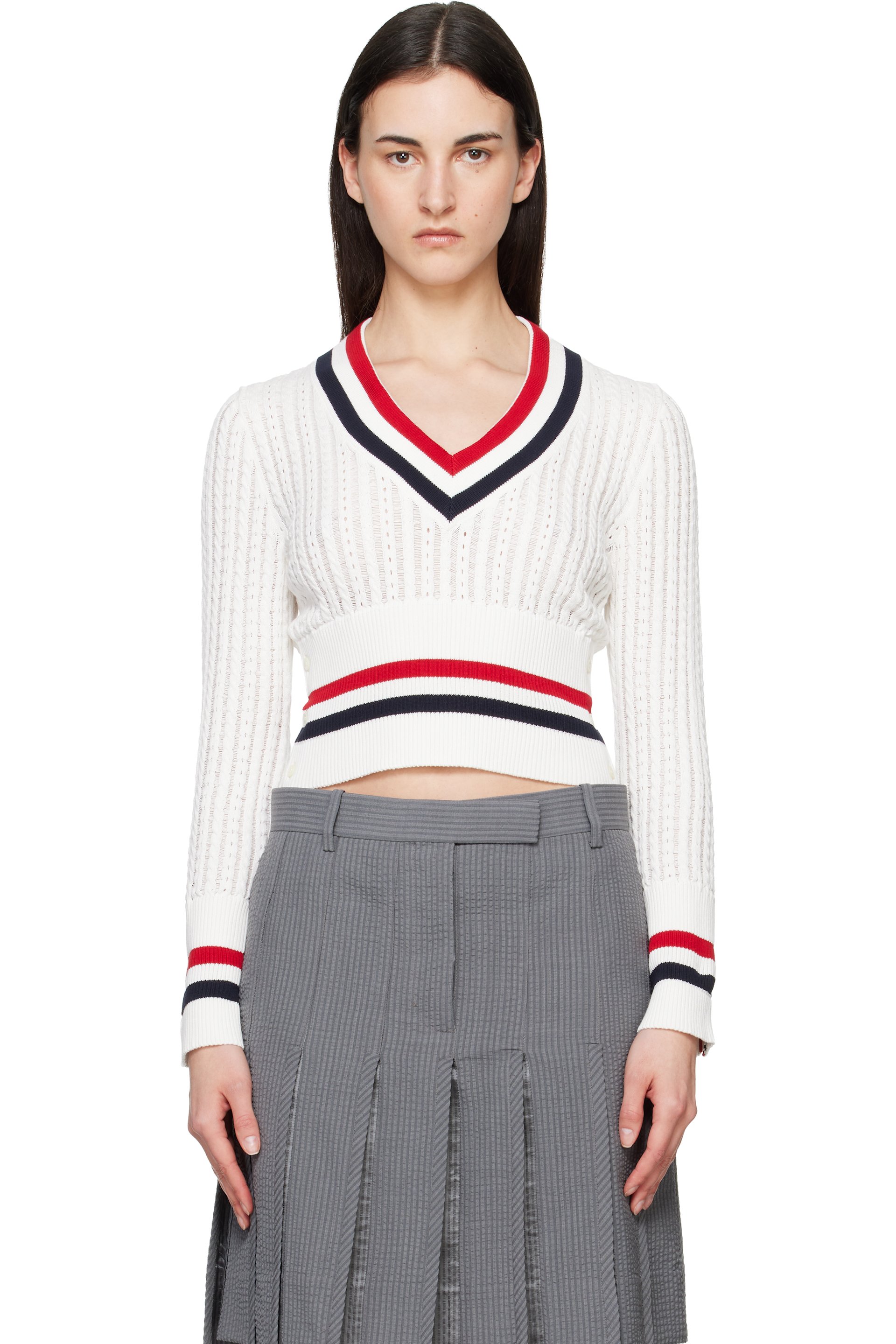 ウィメンズ用 Thom Browne ニット & スウェット | SSENSE 日本 ウィメンズ用 Thom Browne ニット & スウェット | SSENSE 日本