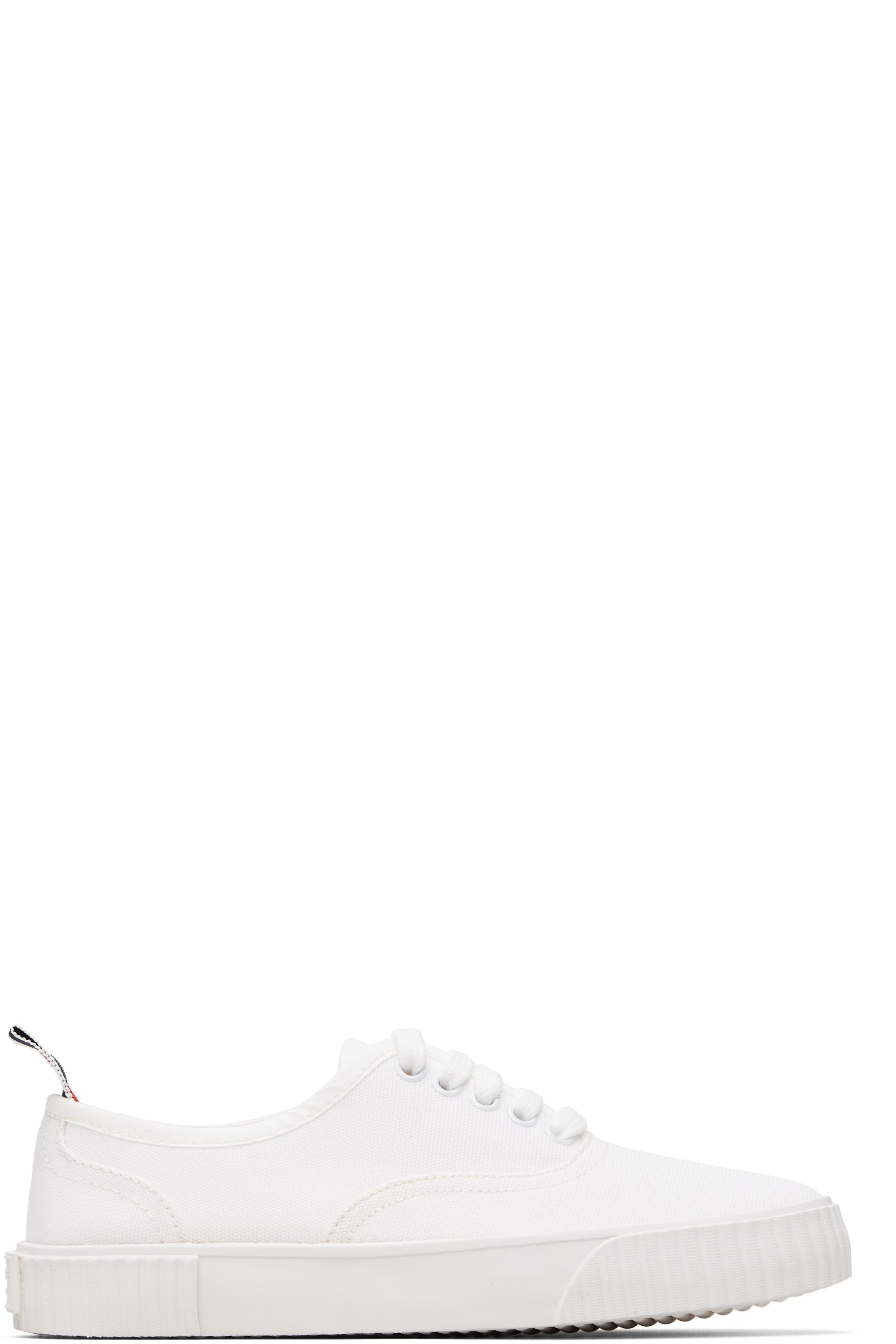 Thom Browne - 白色 Canvas Heritage 运动鞋
