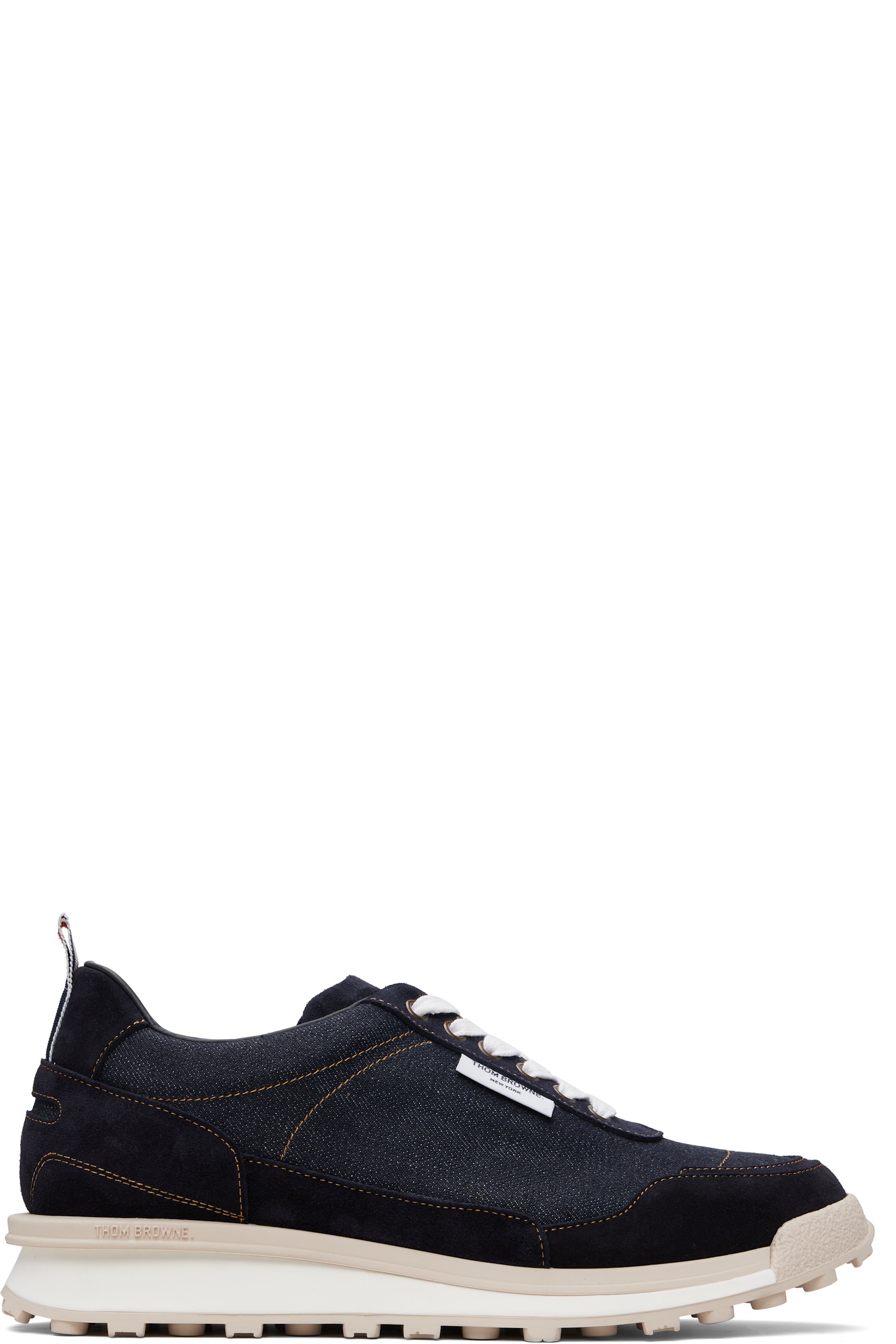 Thom Browne - Navy Selvedge Denim Tech Runner Alumni Sneakers