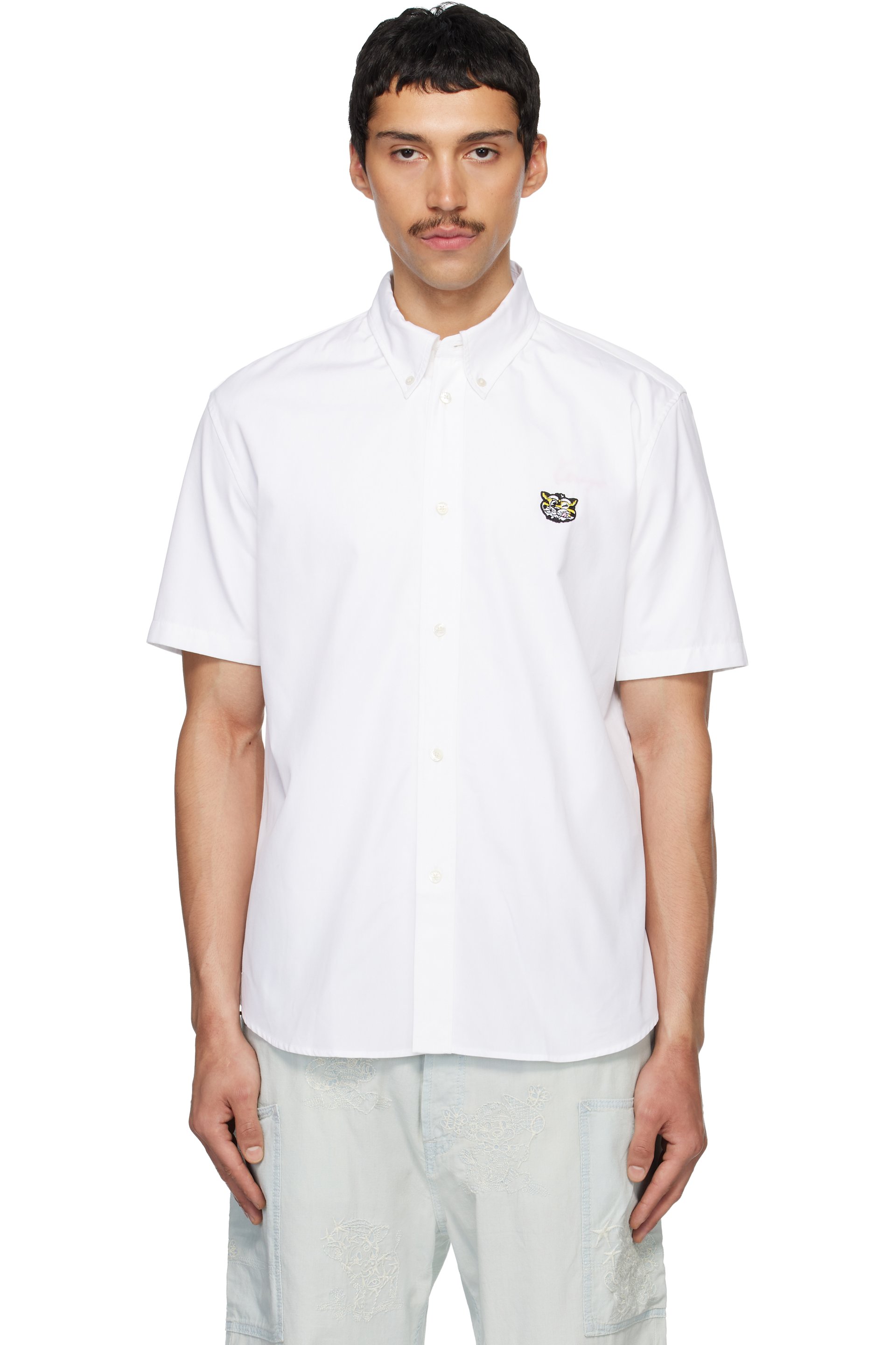Kenzo - White Kenzo Paris 'KENZO Wild Tiger' Short Sleeve Shirt