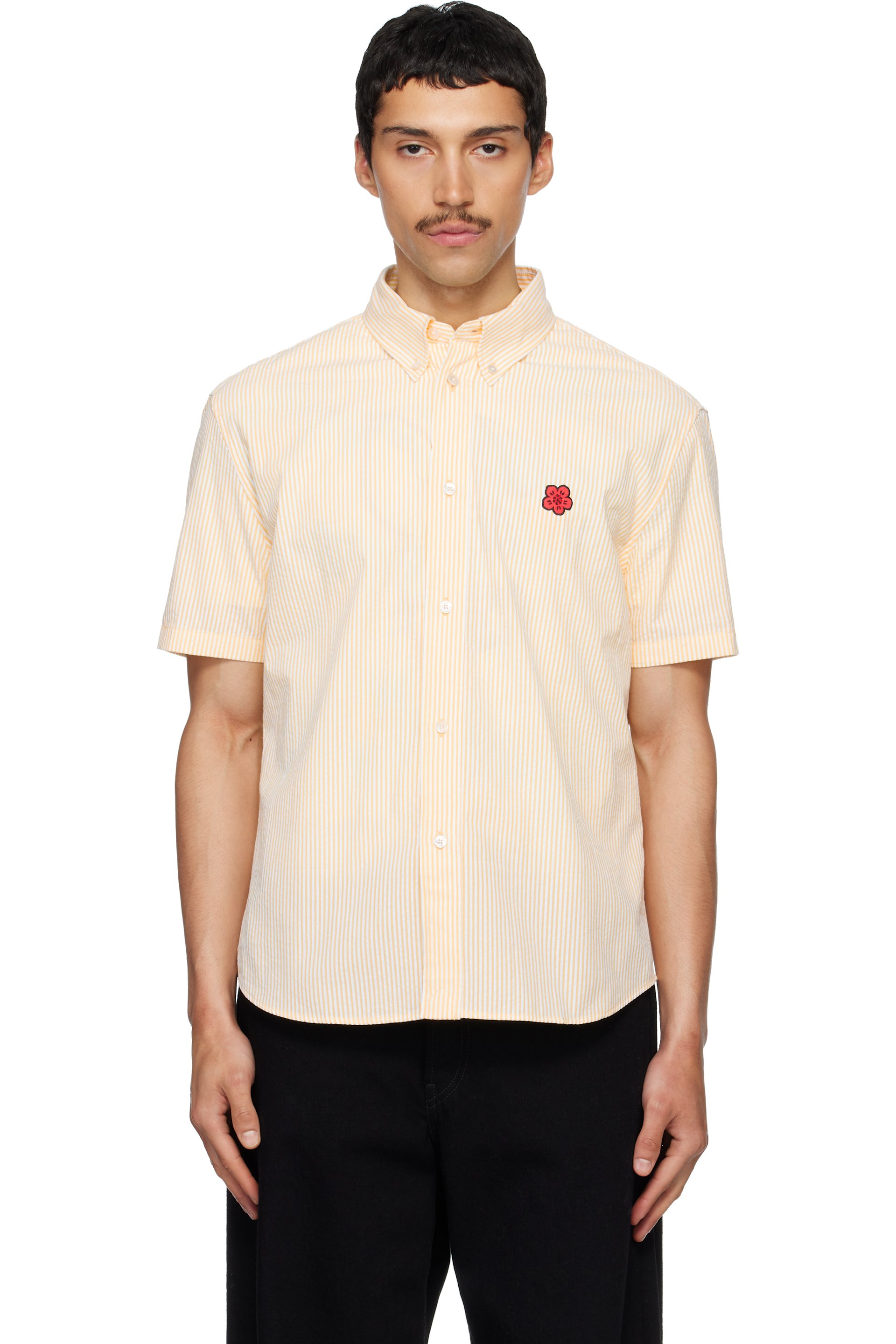 Kenzo - Yellow Kenzo Paris 'Boke Flower' Short Sleeve Shirt
