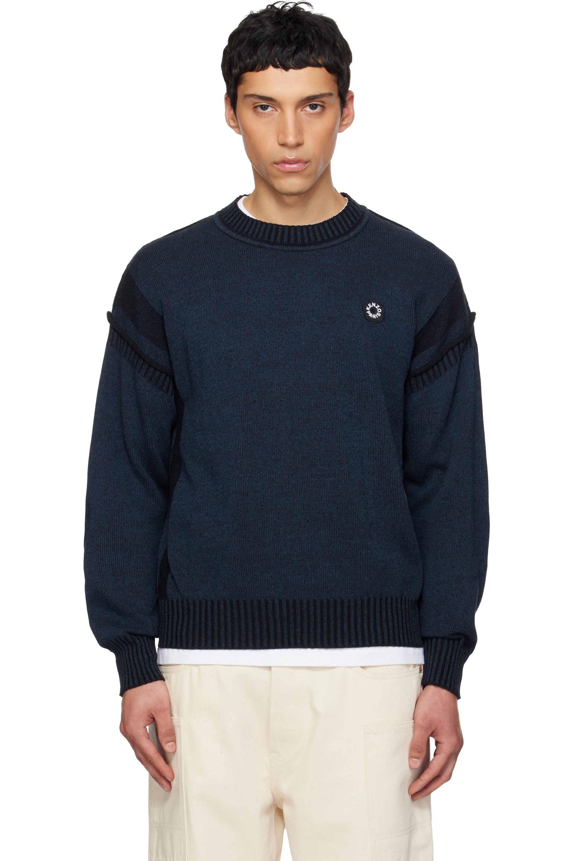 Kenzo - Navy Kenzo Paris 'Boke Flower 2.0' Sweater