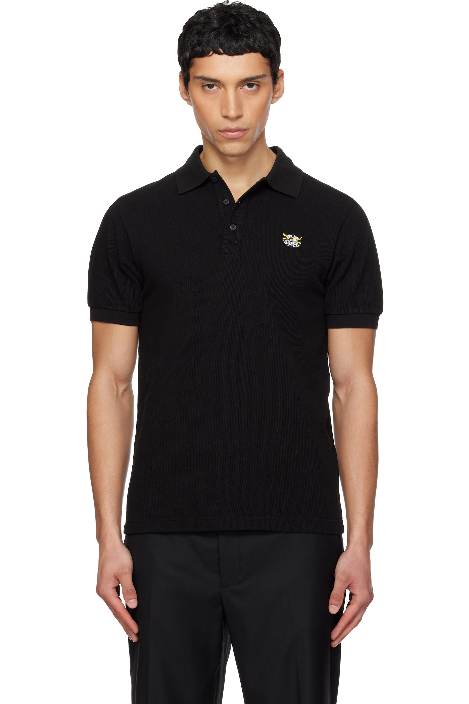 Kenzo - Black Kenzo Paris 'KENZO Wild Tiger' Slim Polo