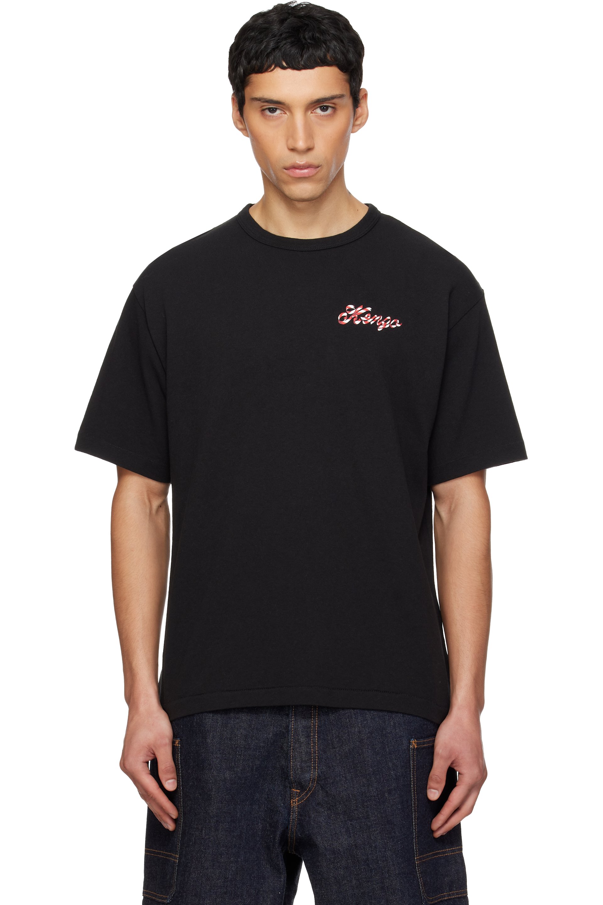 Kenzo - Black Kenzo Paris 'KENZO Winter Holidays' Oversized T-shirt