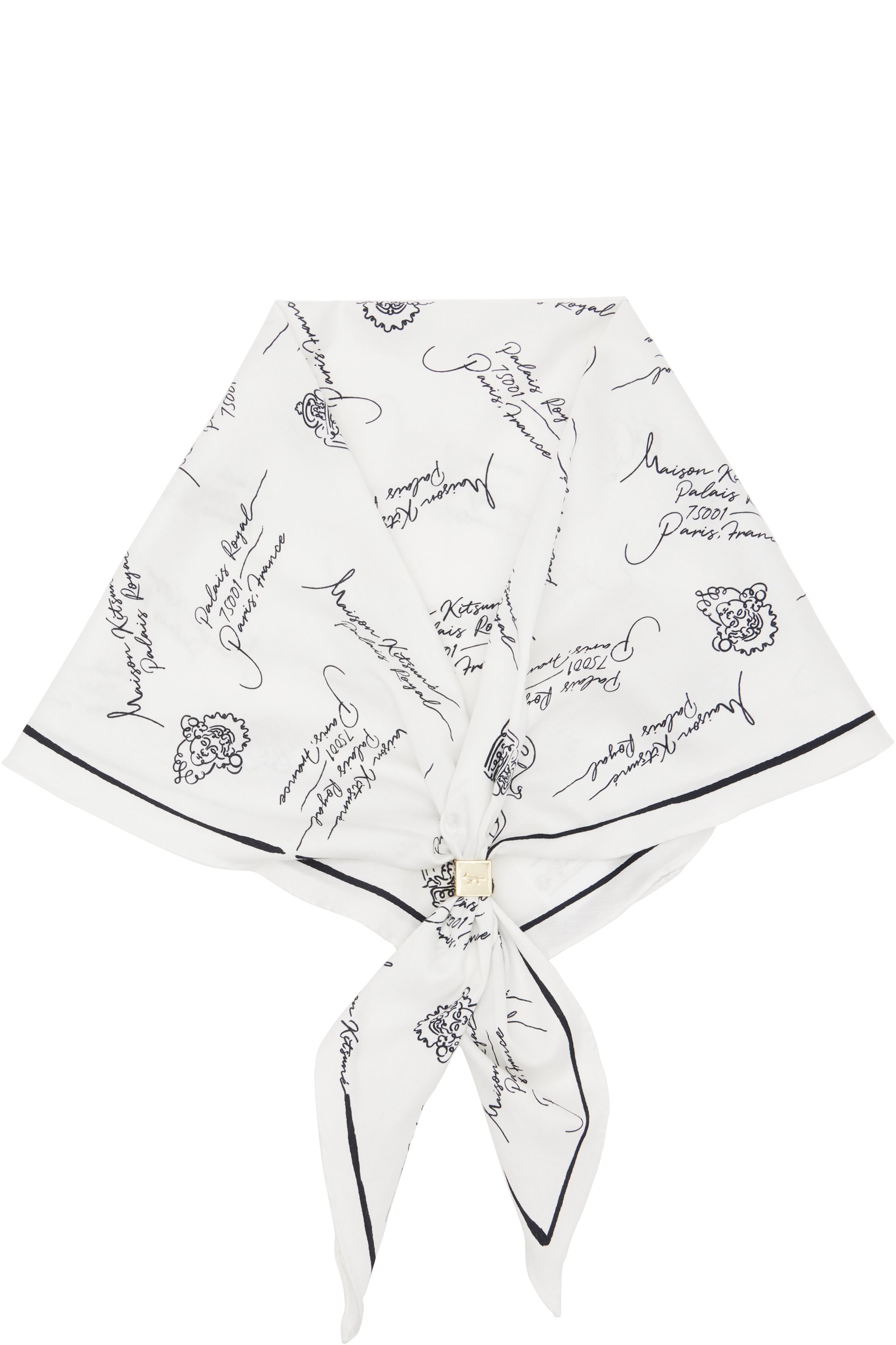 Maison Kitsuné - Foulard Poetic Paris blanc