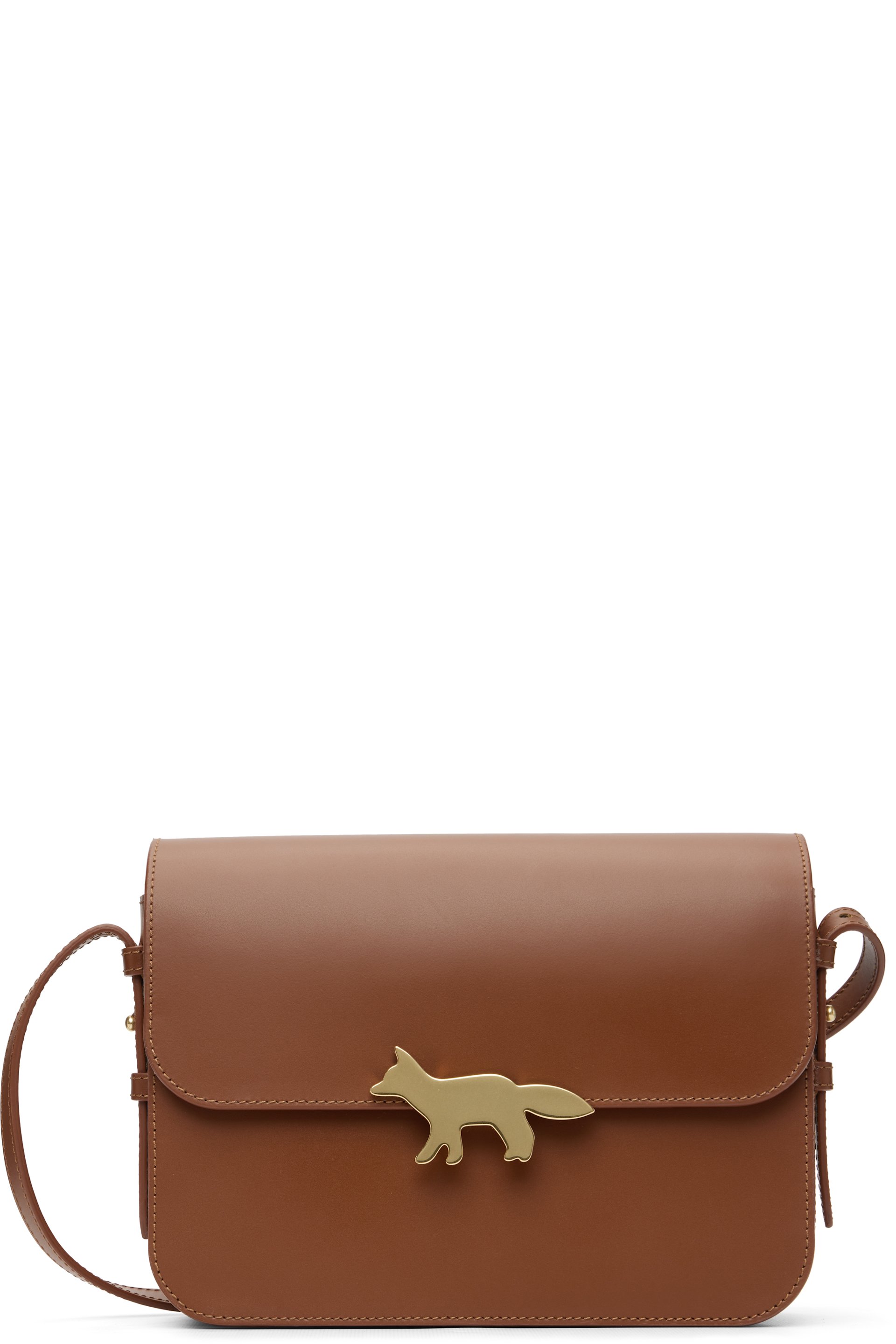 Maison Kitsuné - Grand sac Edie brun clair