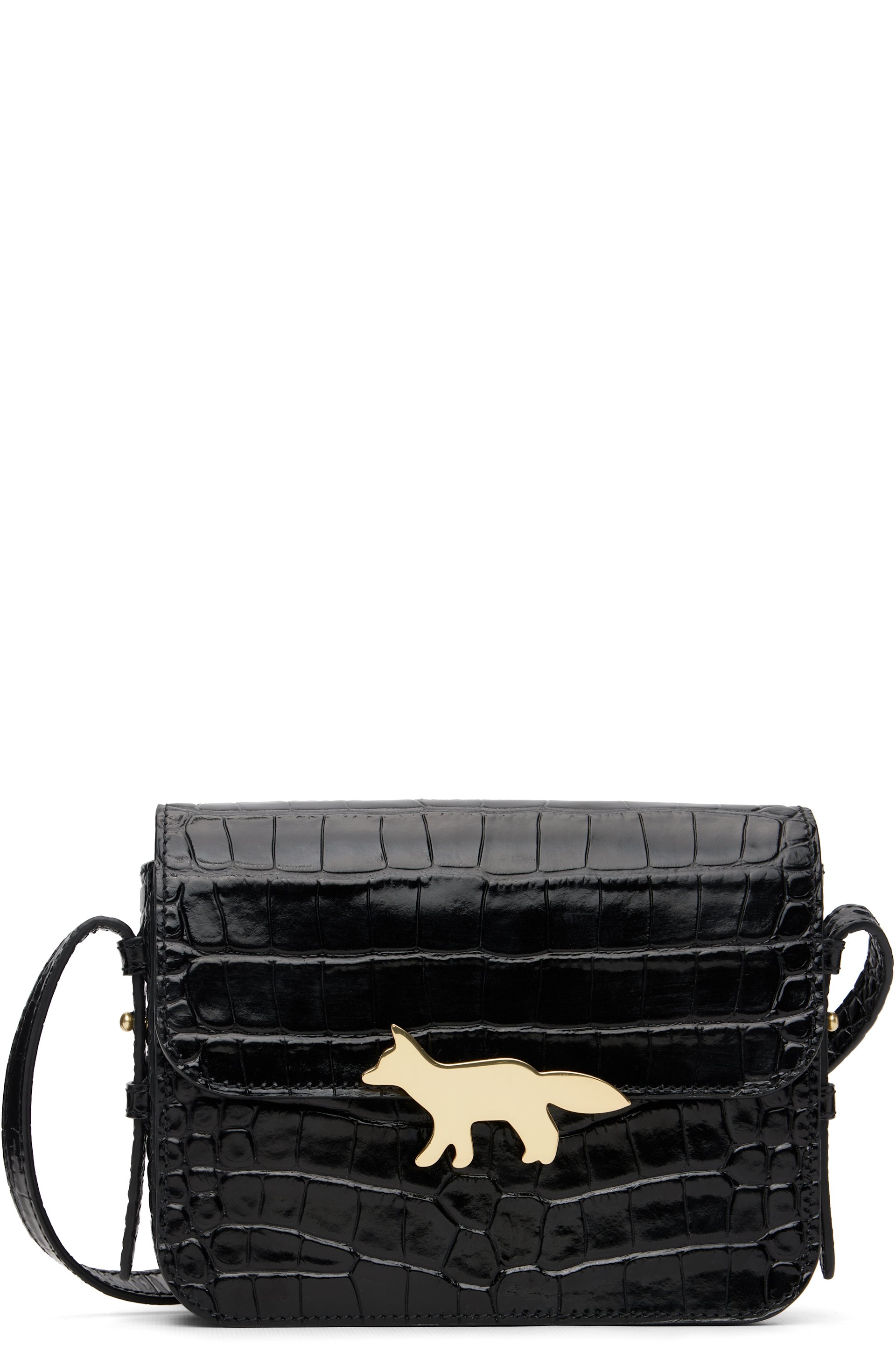 Black Edie Bag by Maison Kitsuné on Sale