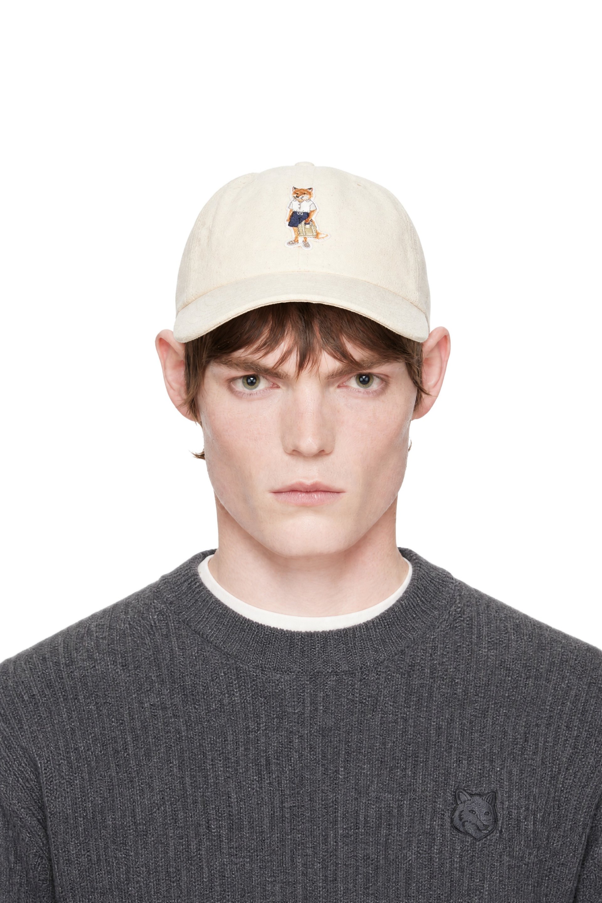 Maison Kitsuné - Off-White Dressed Fox Cap