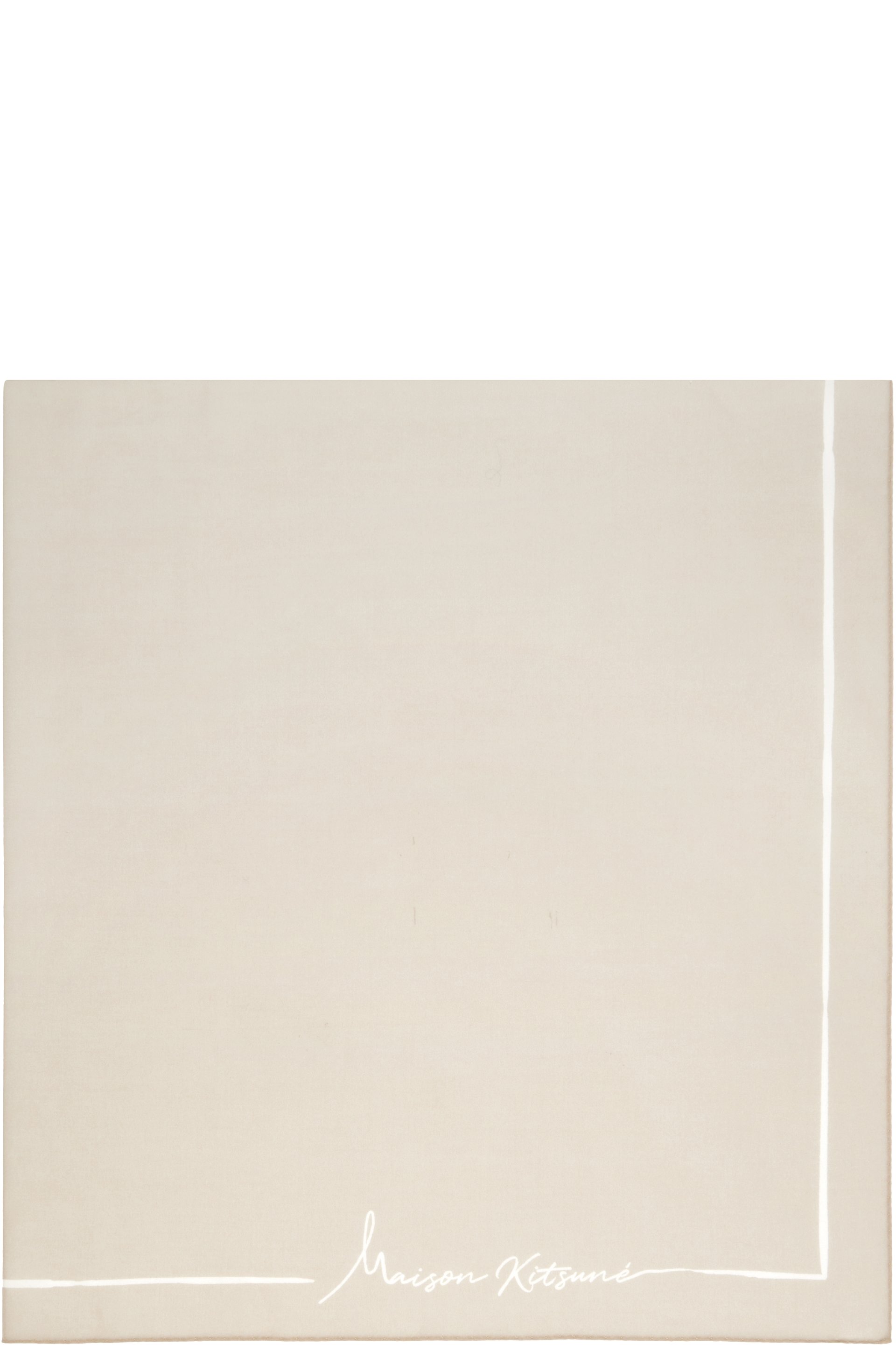 Maison Kitsuné - Beige Poetic Script Scarf