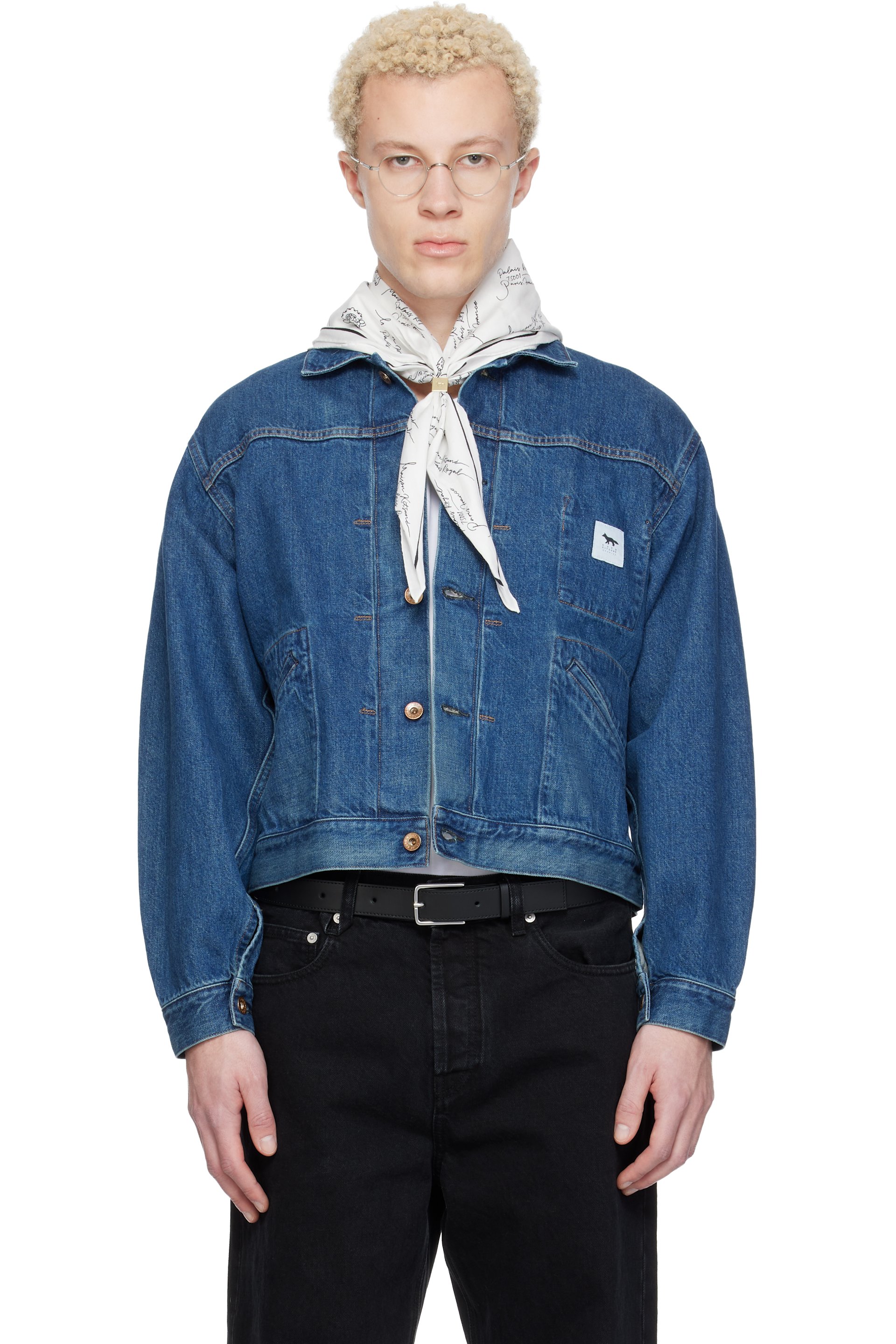 Blue KURO Edition Selvedge Voyage Denim Jacket by Maison Kitsuné