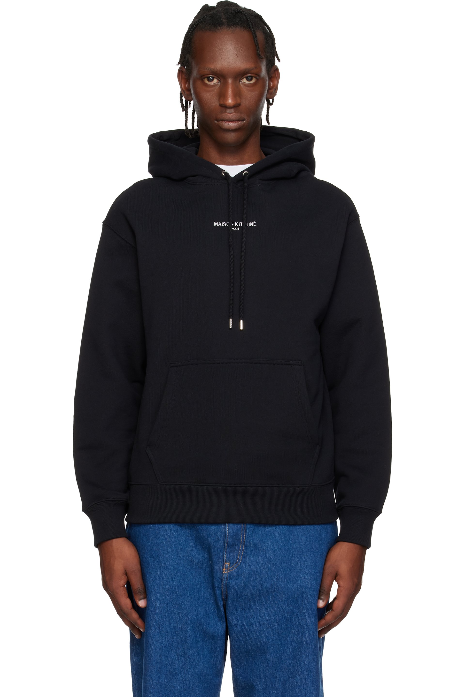 Maison Kitsuné - Black 'Maison Kitsuné Paris' Comfort Hoodie