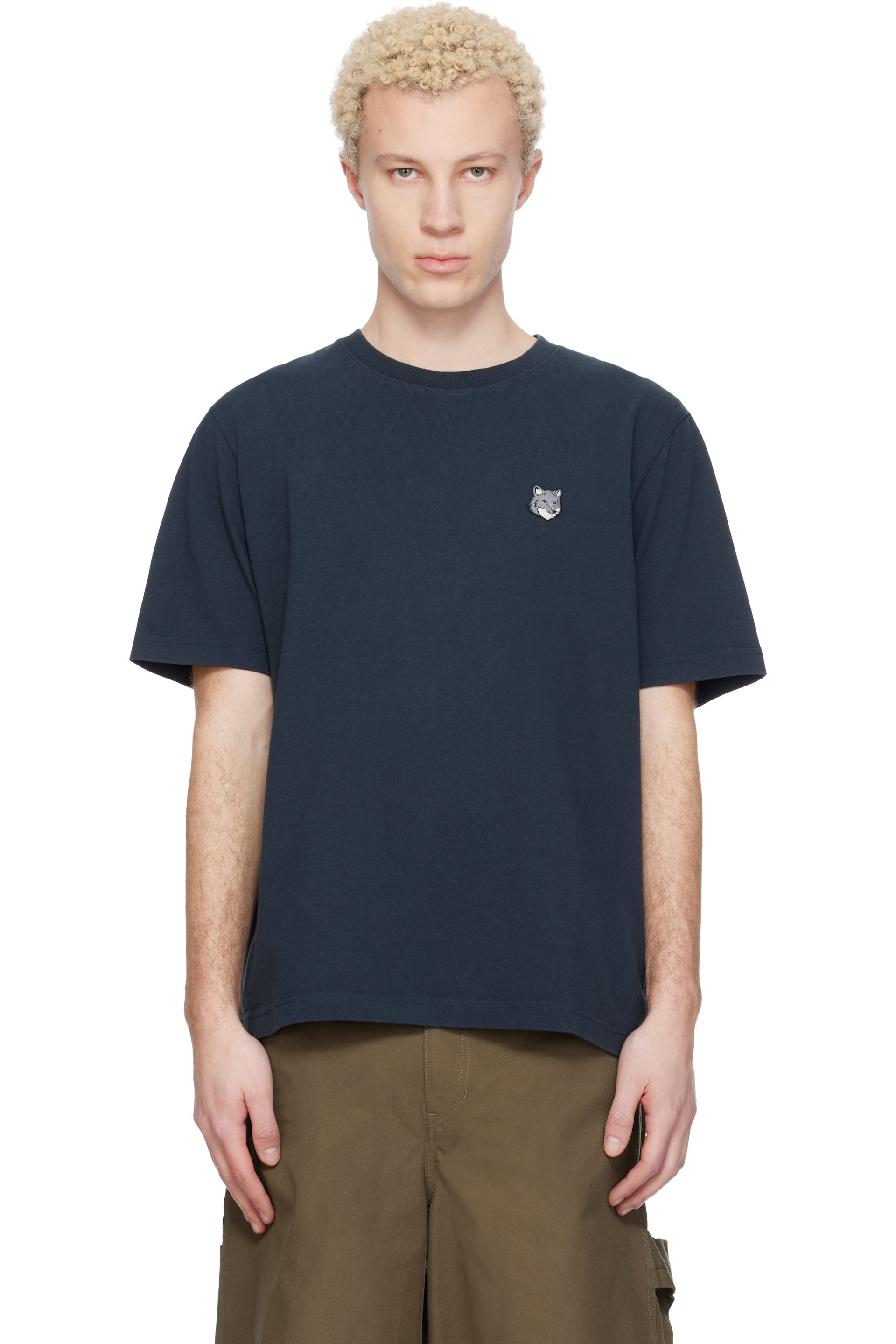 Maison Kitsuné - Navy Fox Head Comfort T-shirt