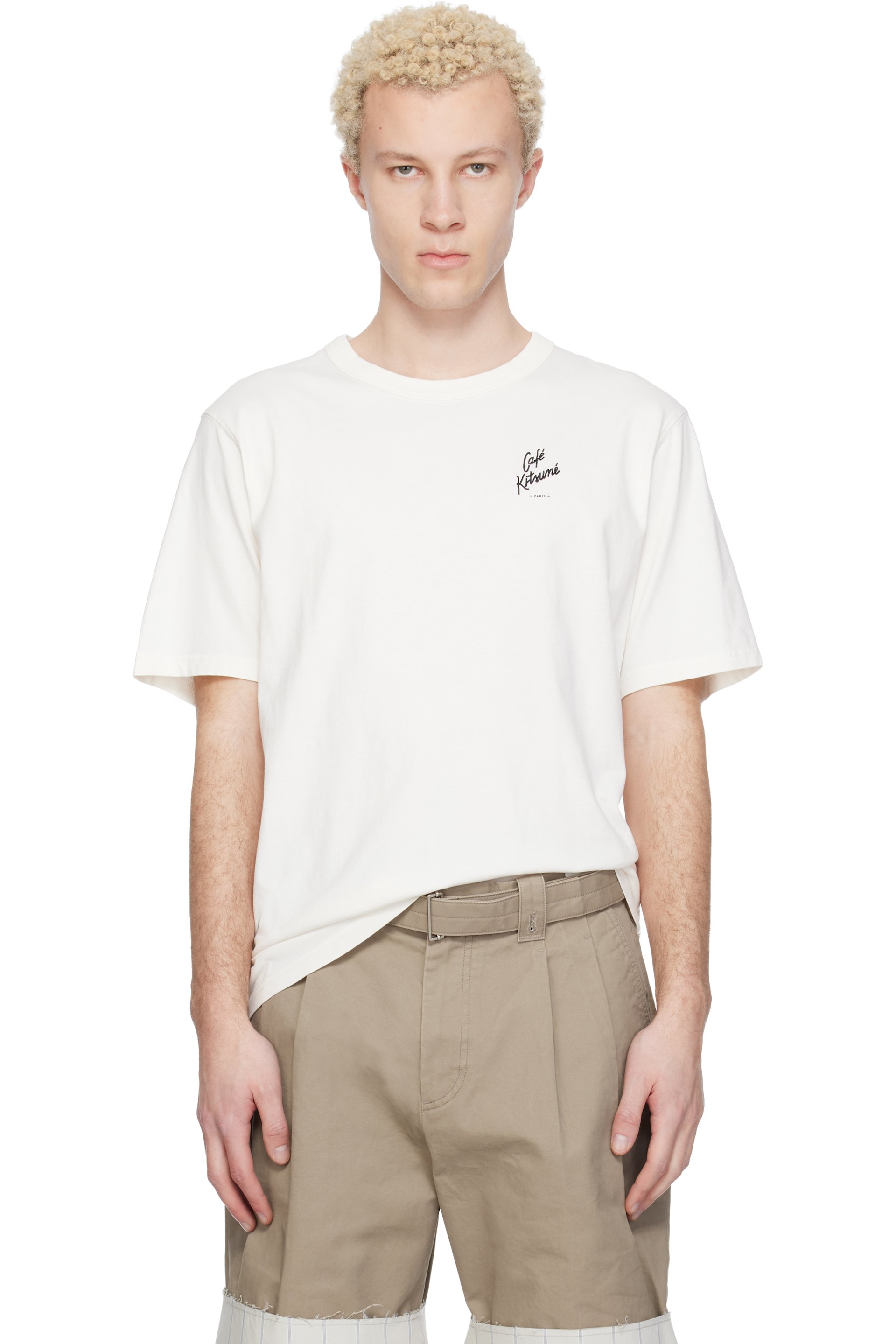 Maison Kitsuné - Off-White 'Café Kitsuné' Relax T-shirt