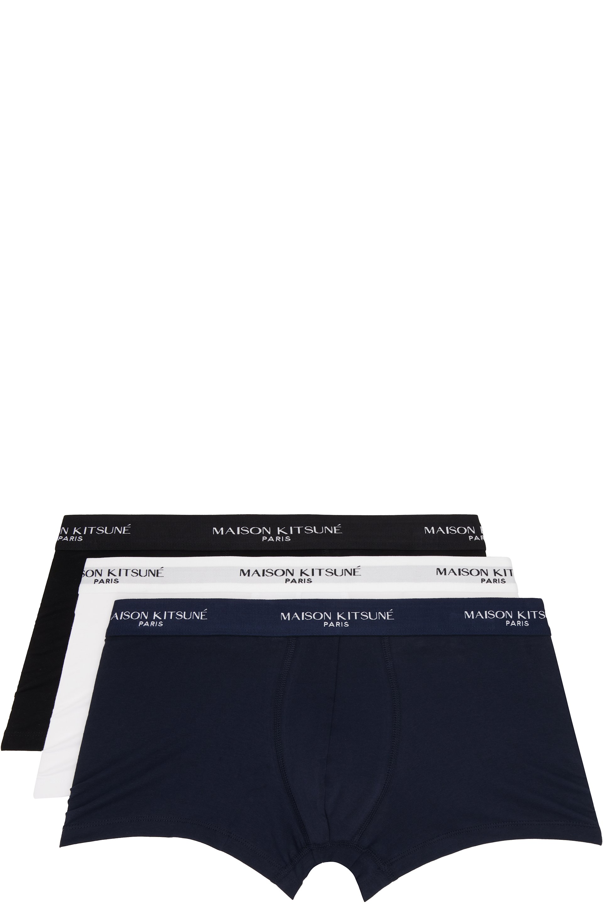 Maison Kitsuné - Three-Pack Multicolor Maison Kitsune Paris Boxer Briefs