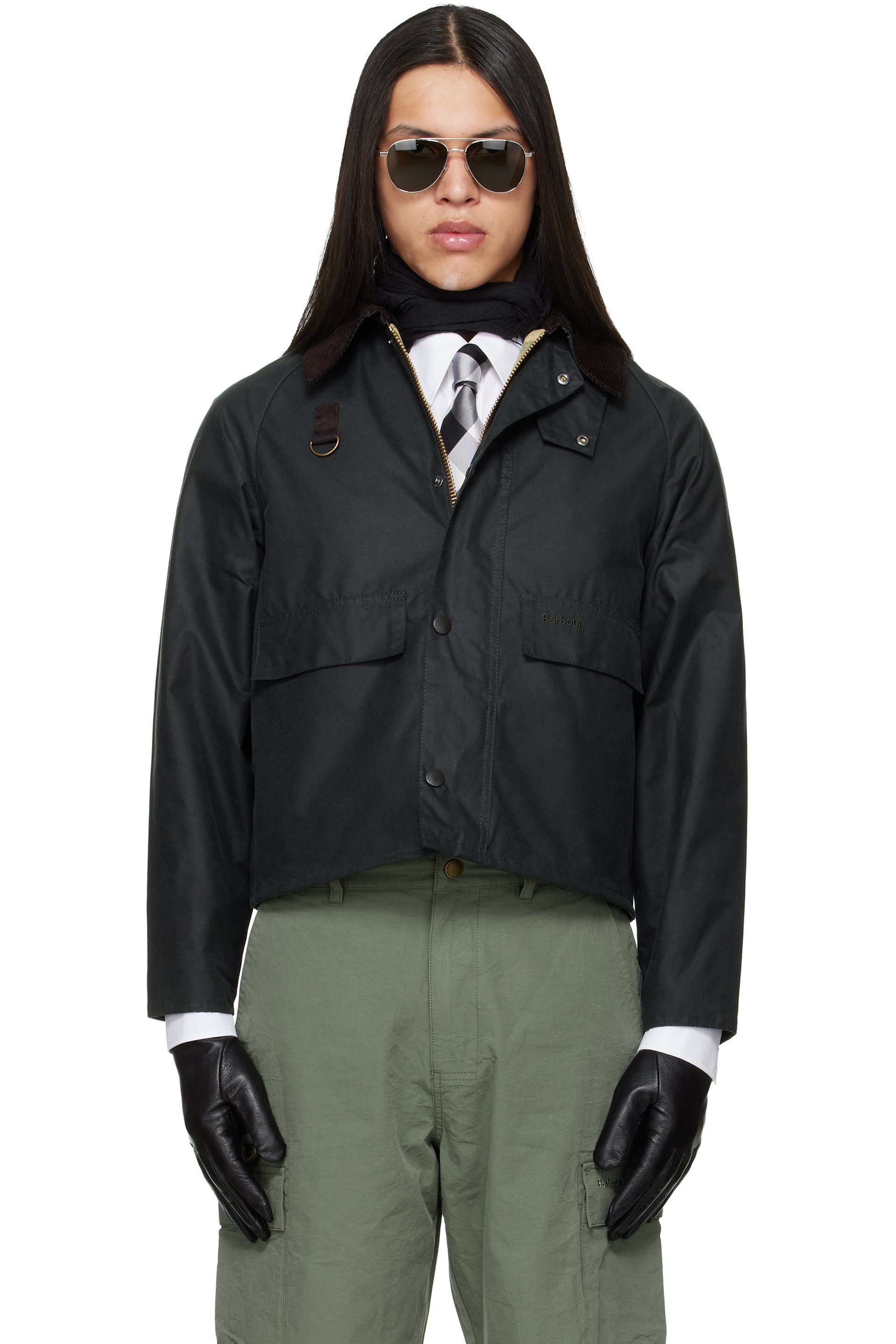 Barbour - 绿色 Spey Slim Waxed 夹克