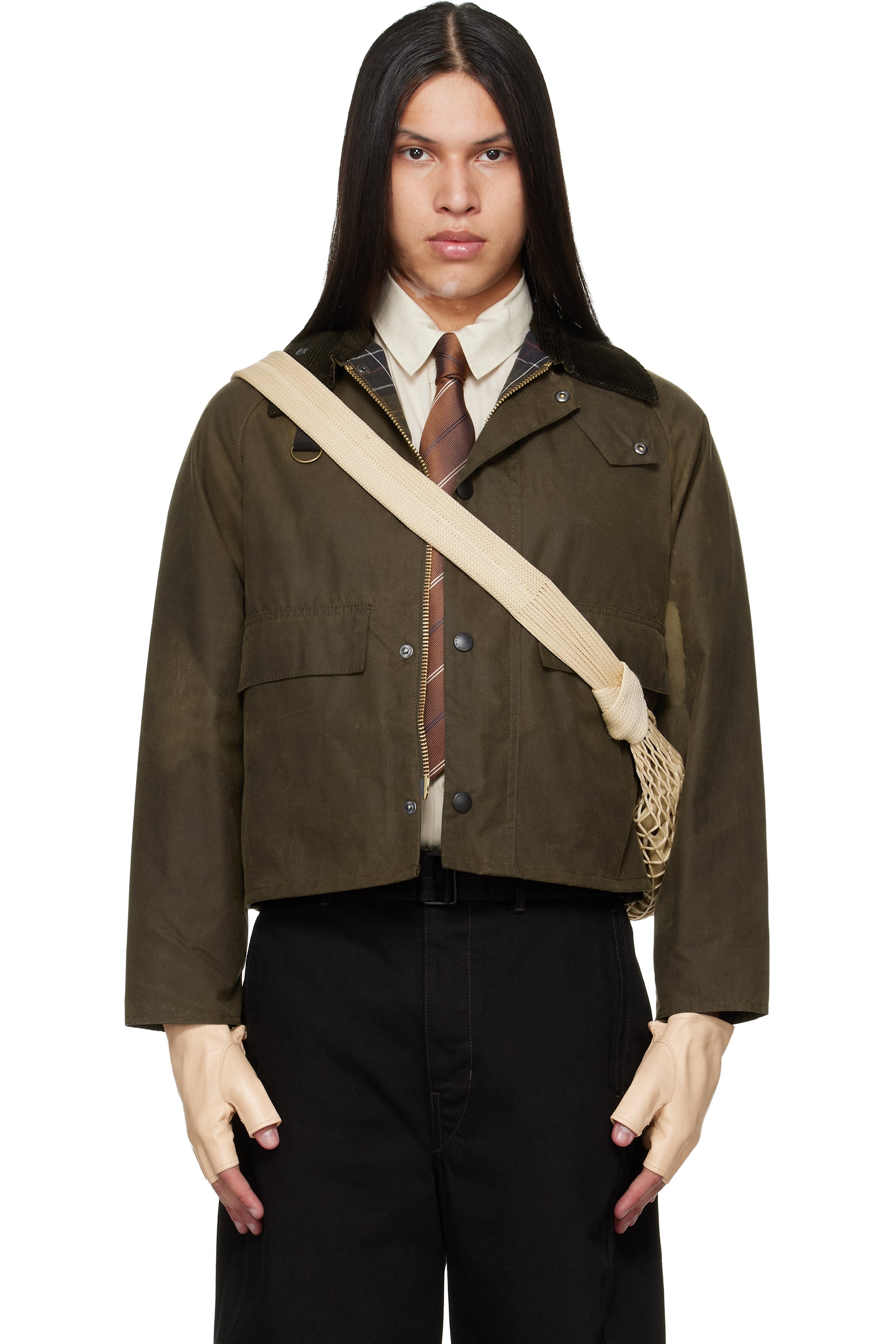 Barbour - 棕色 Spey Slim Waxed 夹克