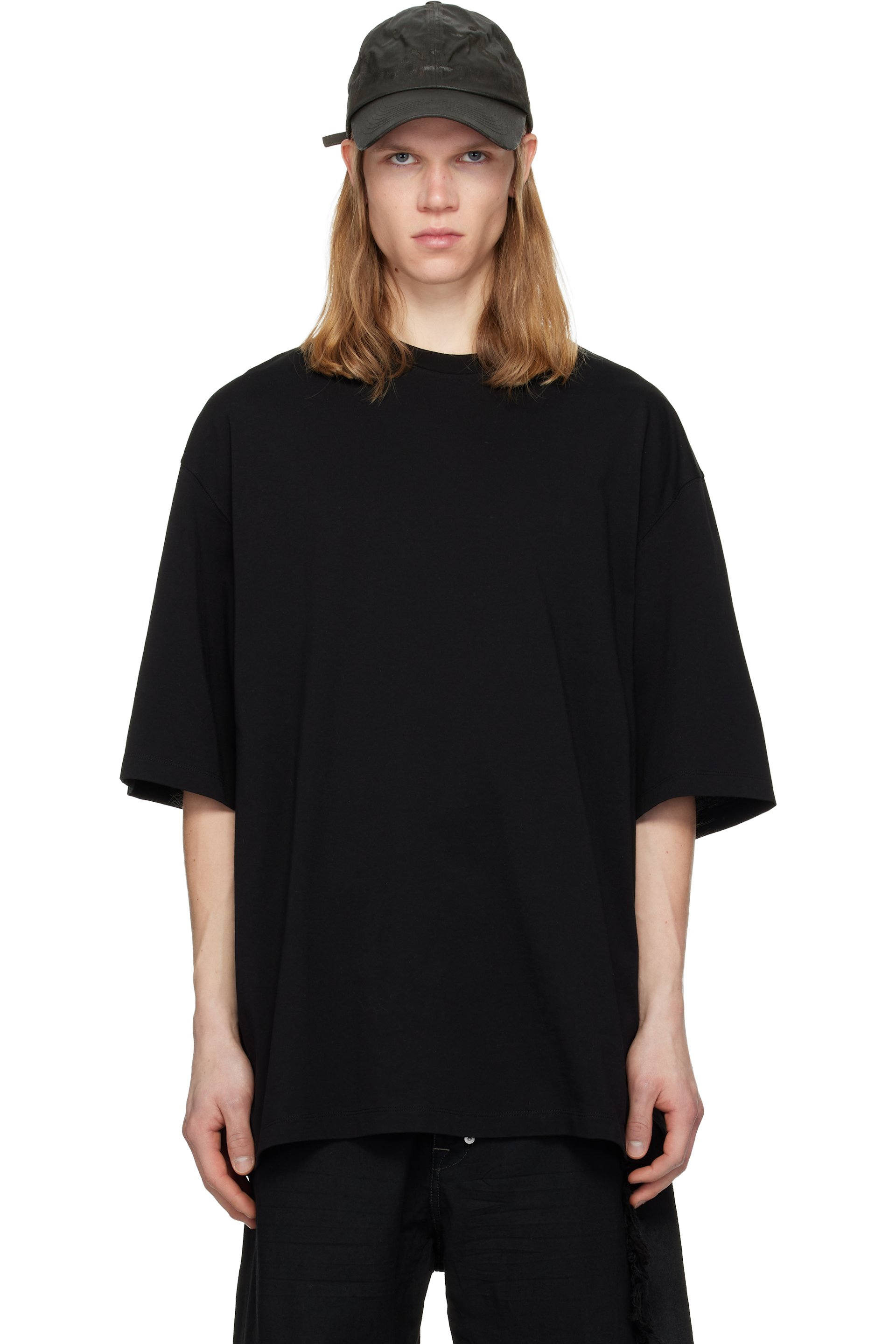 DET BLEV SENT - 黑色 Oversized T 恤
