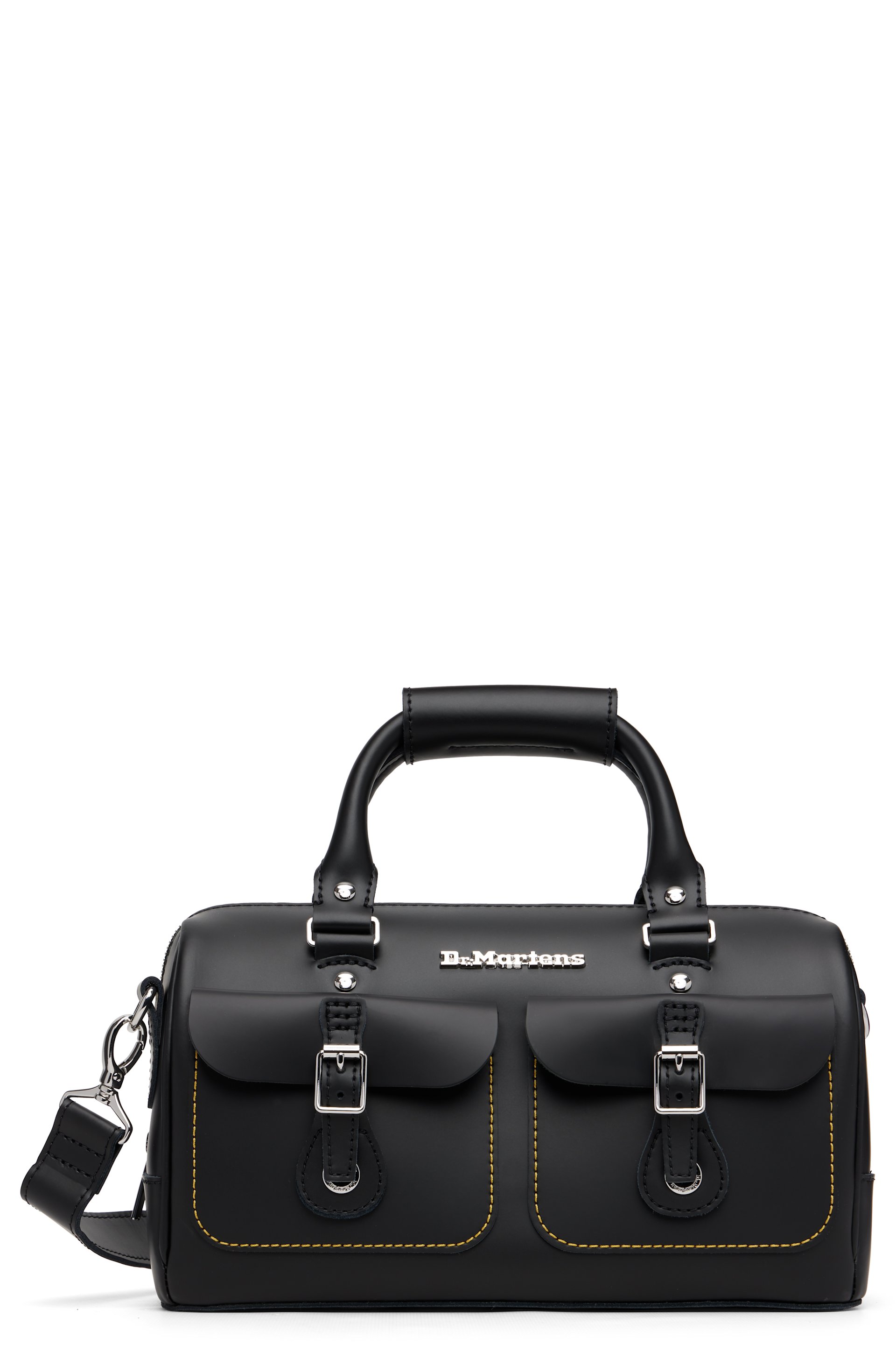 Black Kieve Leather Top Handle Bag by Dr. Martens on Sale