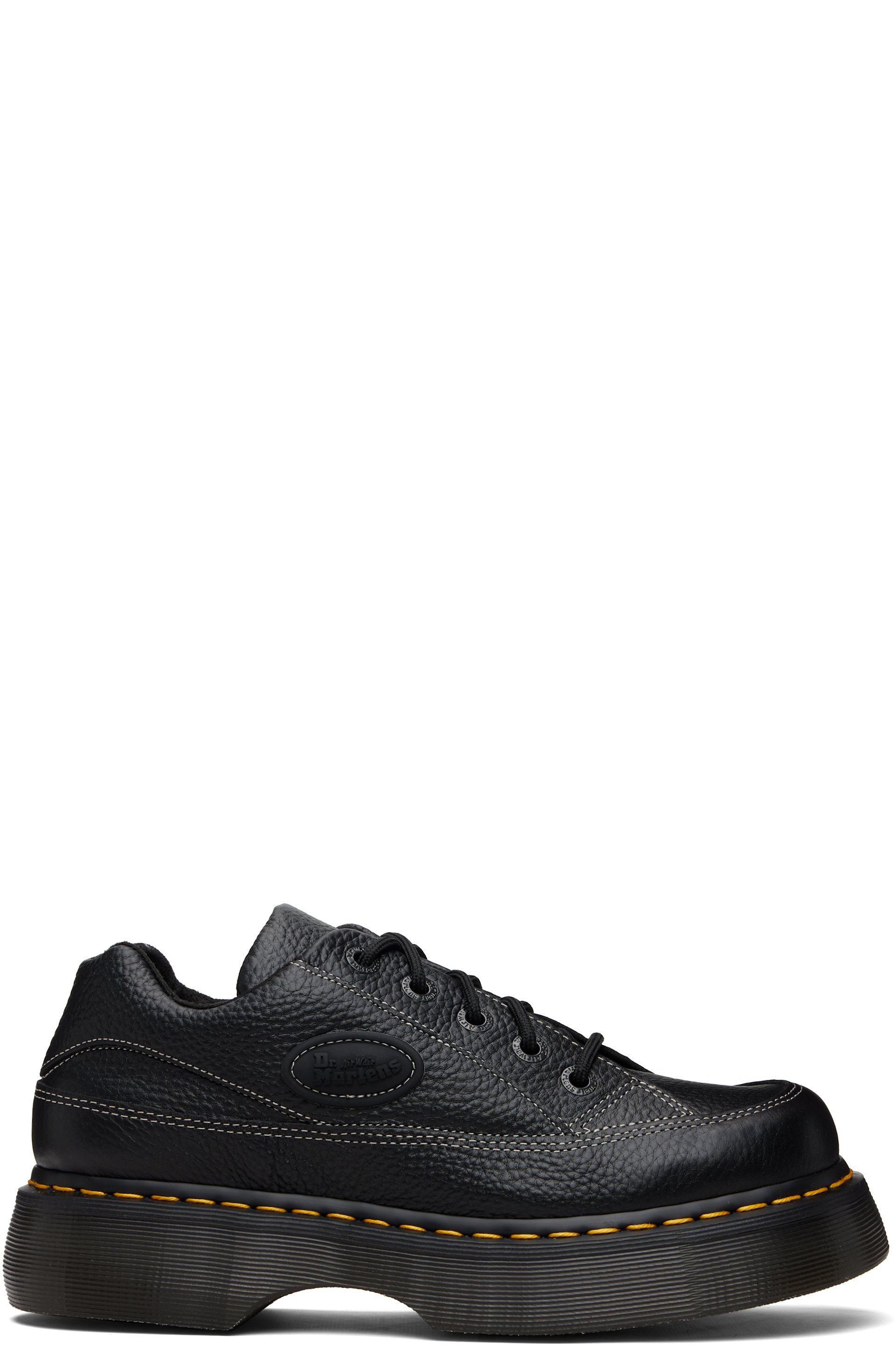 Dr. Martens - ブラック Buzz 5-Eye Milled ナッパレザー ダービー