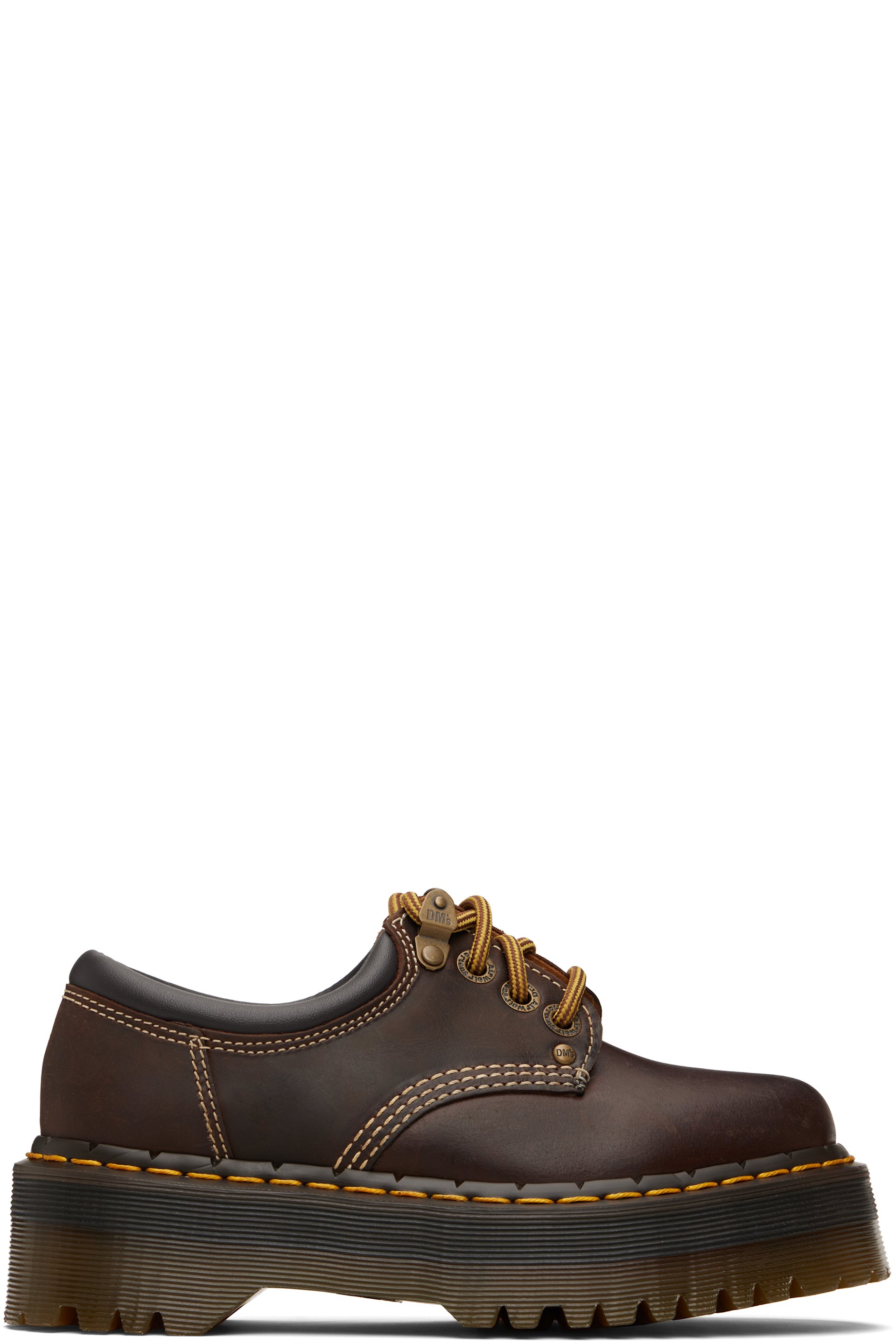 Dr. Martens - ブラウン 8053 Arc レザー プラットフォーム カジュアル ダービー
