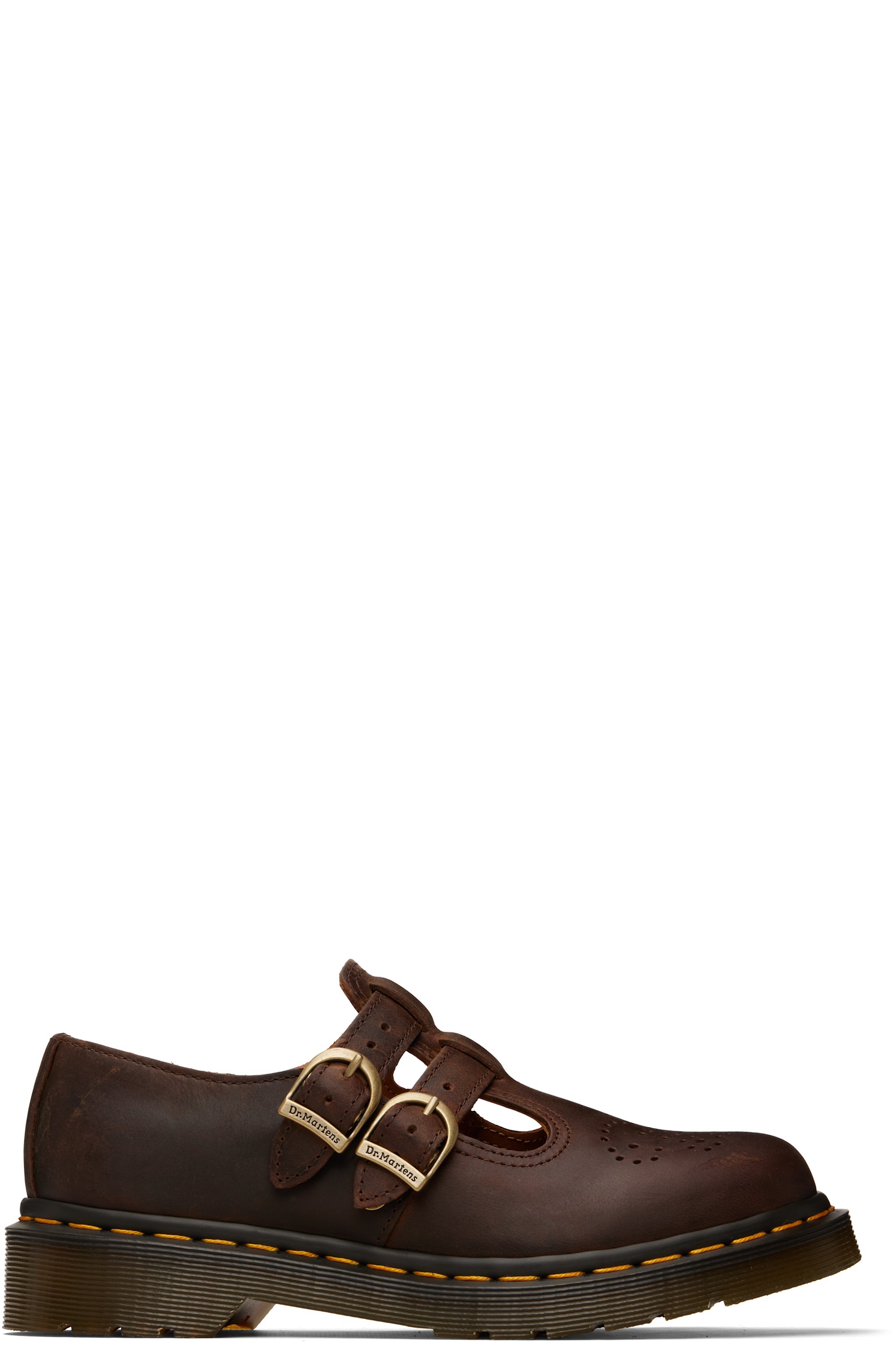 Dr. Martens - ブラウン 8065 クレイジーホース レザー メリージェーン ローファー
