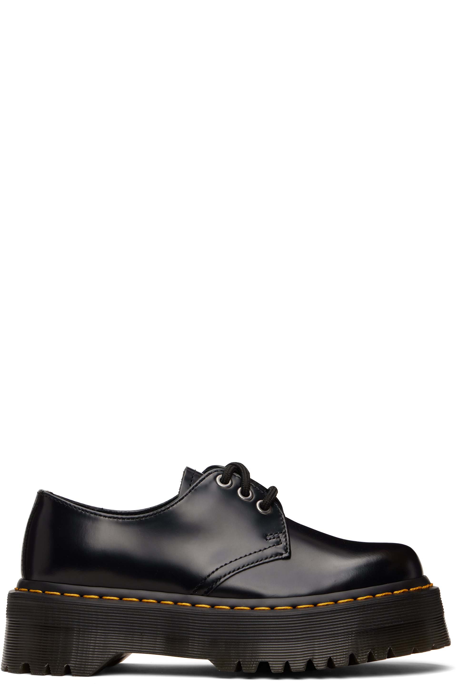Dr. Martens - ブラック 1461 スムースレザー プラットフォーム ダービー