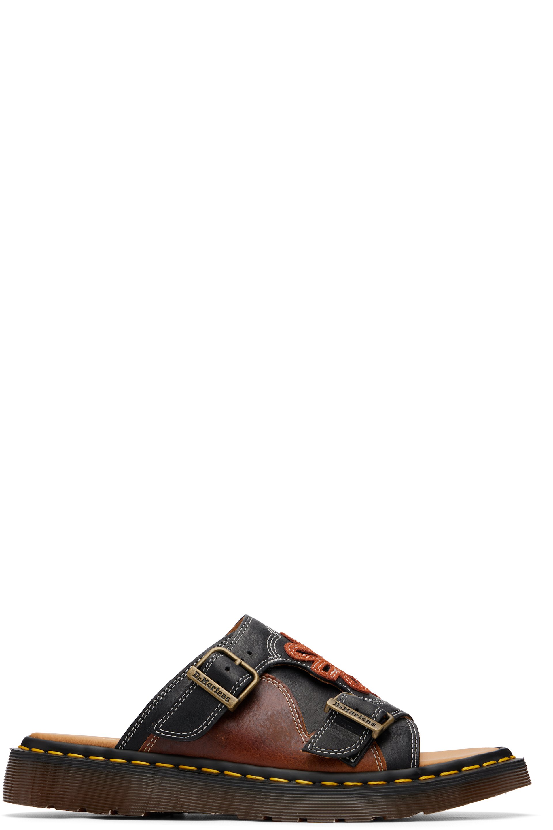 Dr. Martens - Black Dayne 'Made In England' Applique Sandals