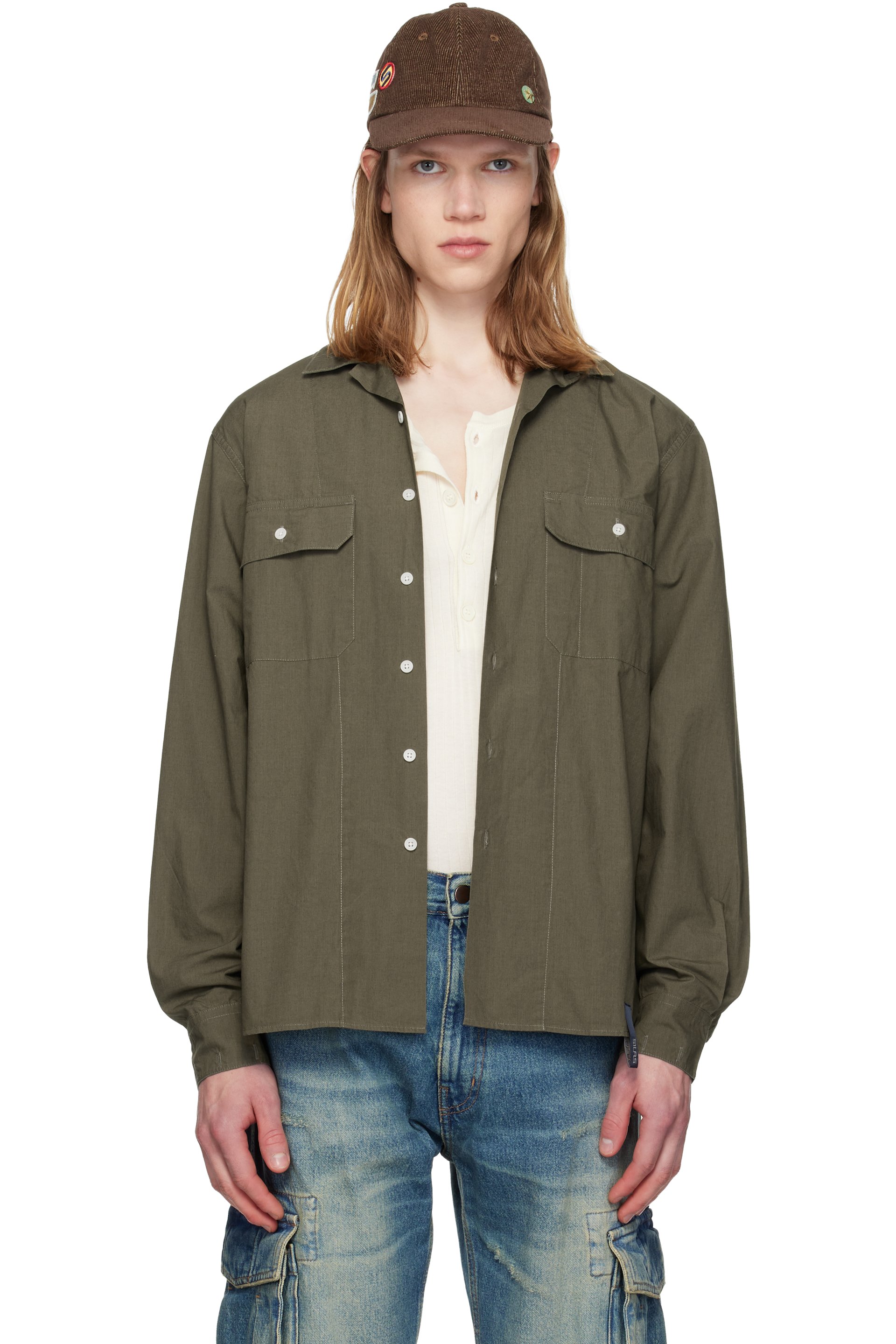 Silas - Khaki Dry Cotton Safari Shirt