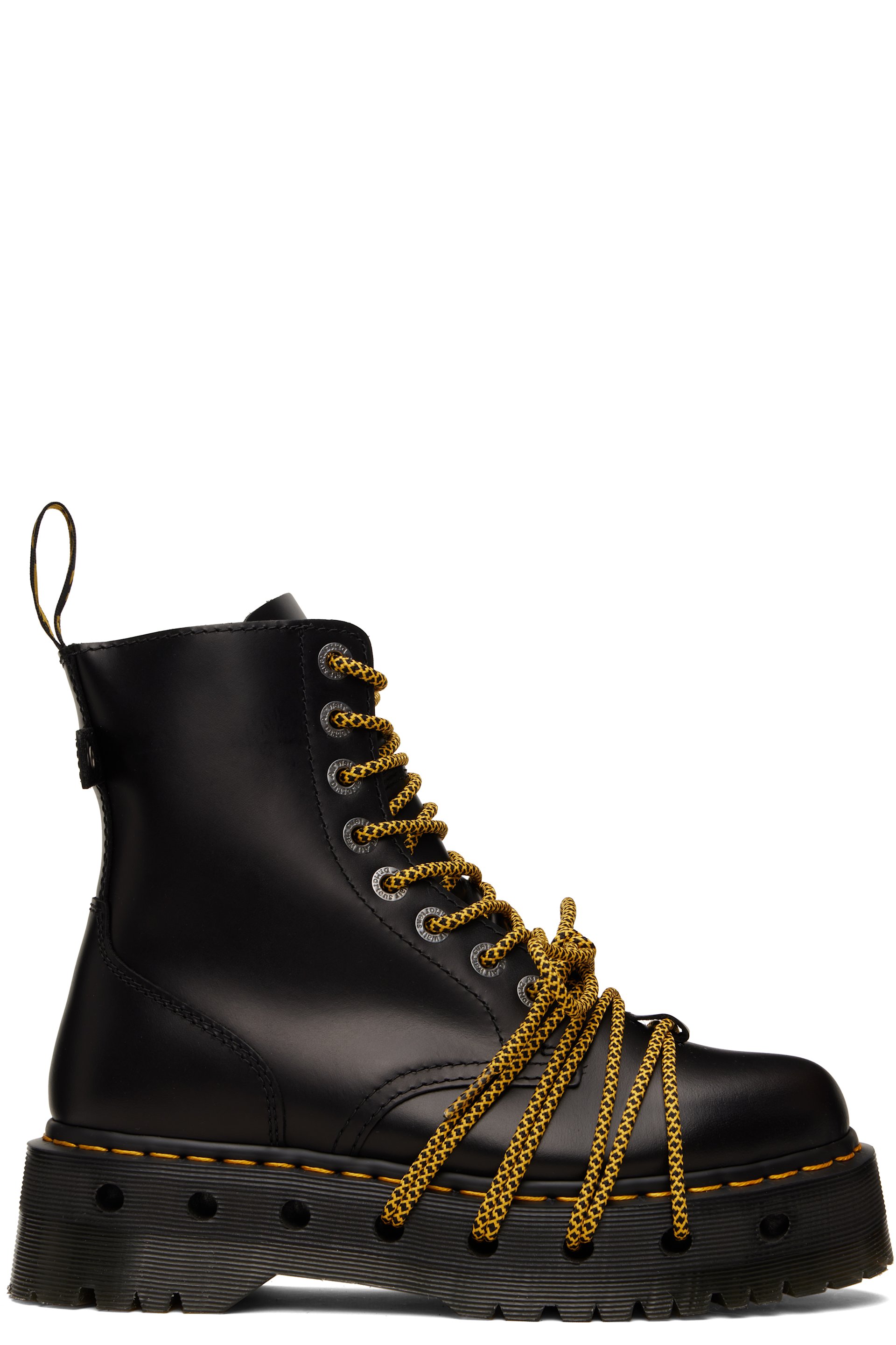 Dr. Martens - 블랙 제이든 XL 가죽 플랫폼 부츠