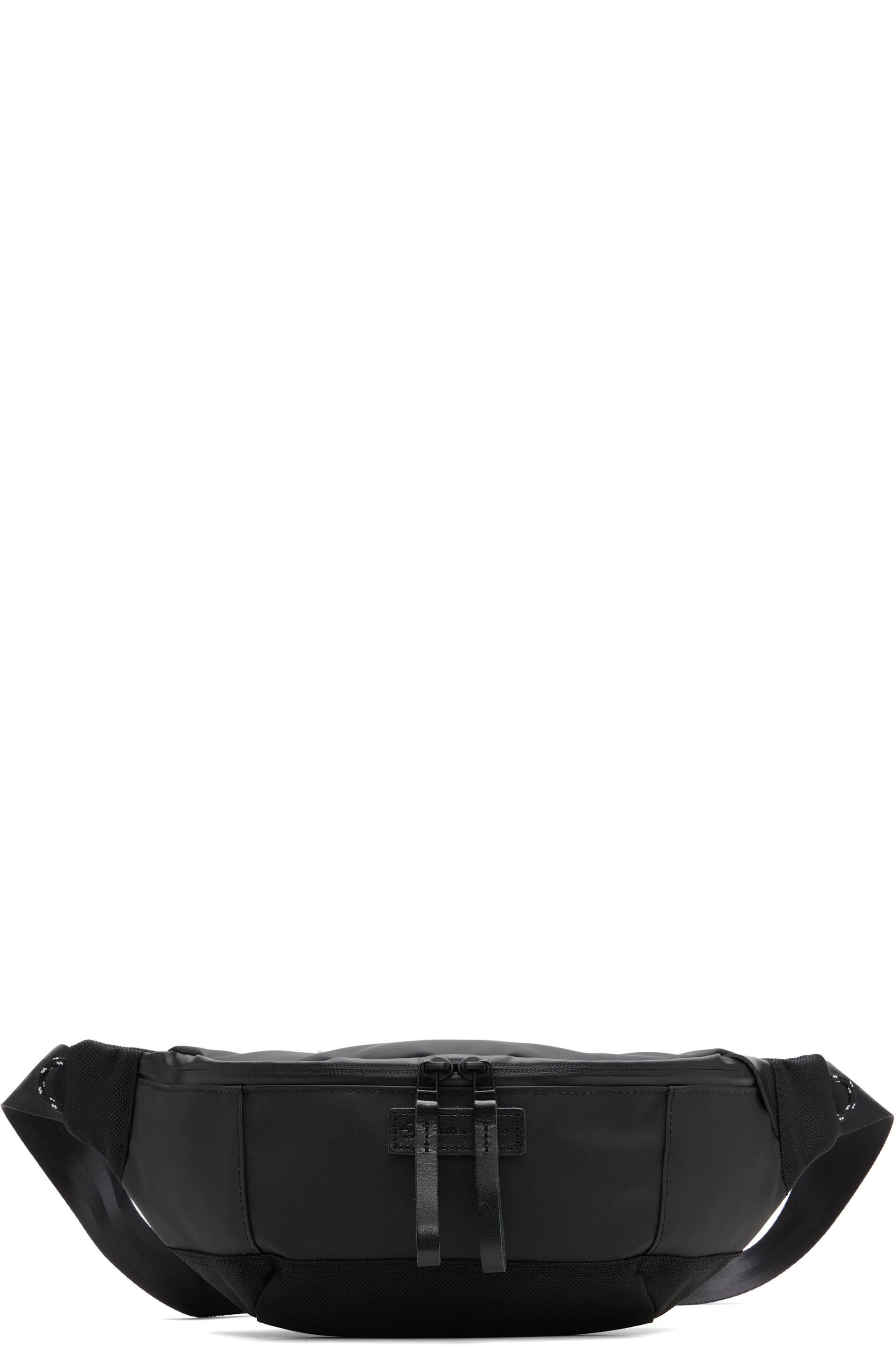 master-piece - Black Slick Waist Belt Bag