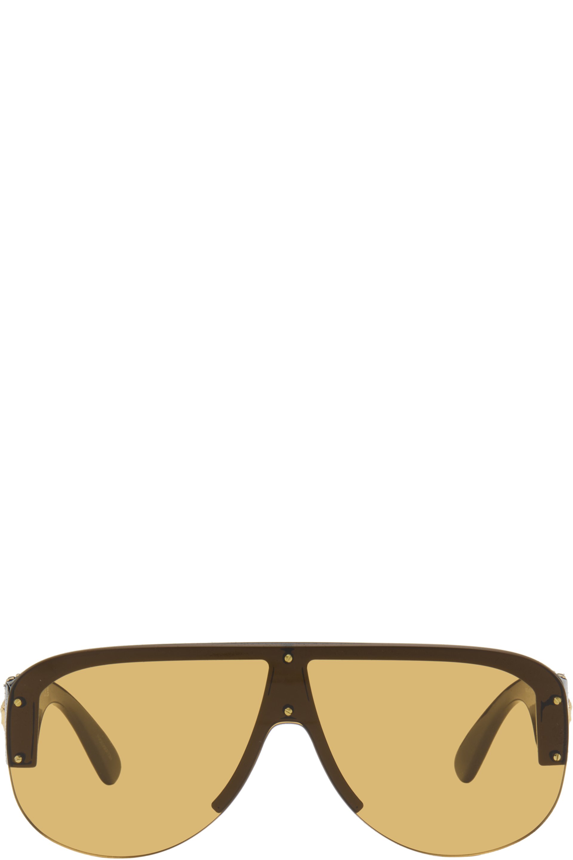 Versace - Lunettes aviateur de type visière noires