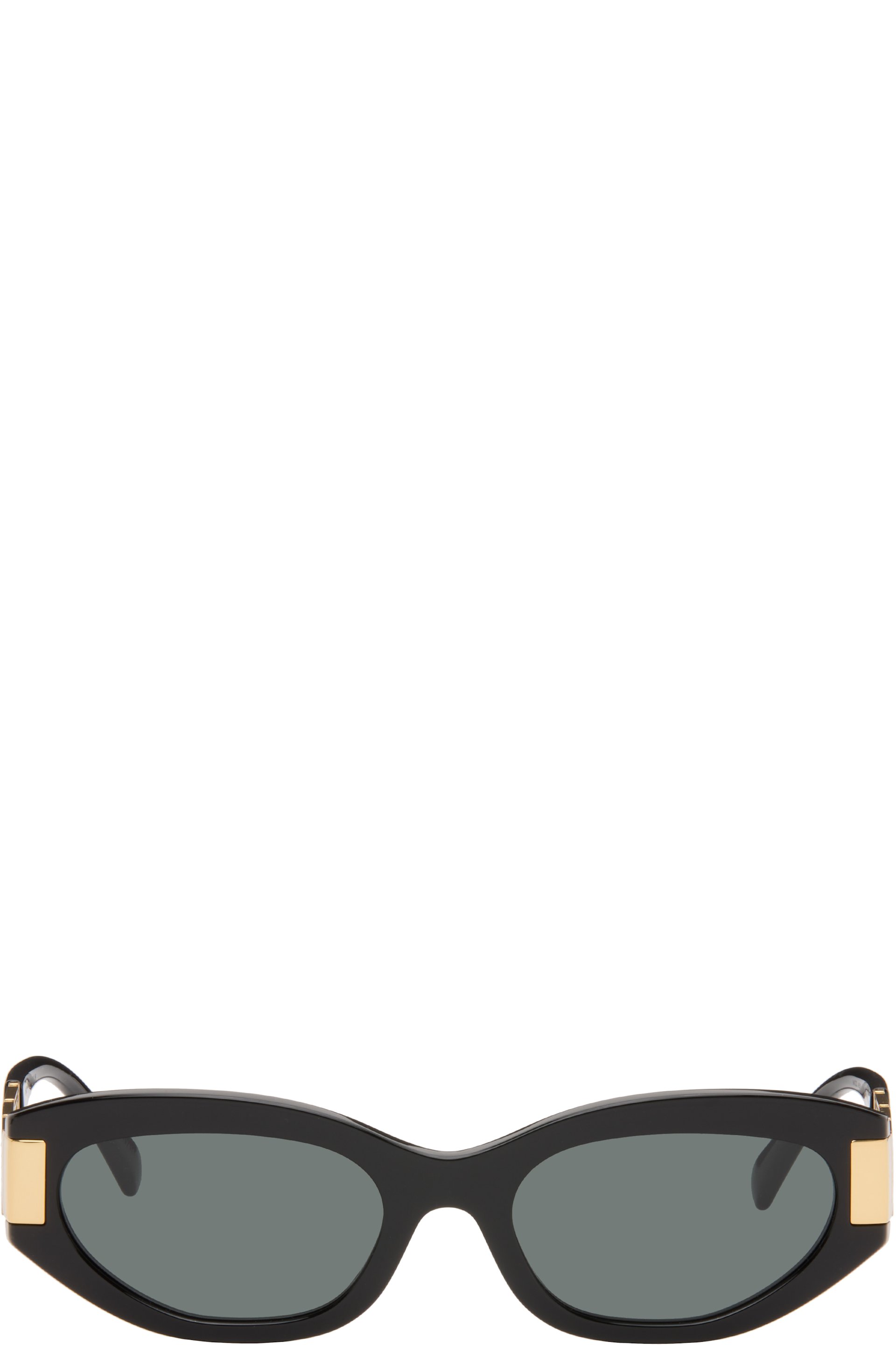 Versace - Lunettes de soleil œil-de-chat noires à motif Greca