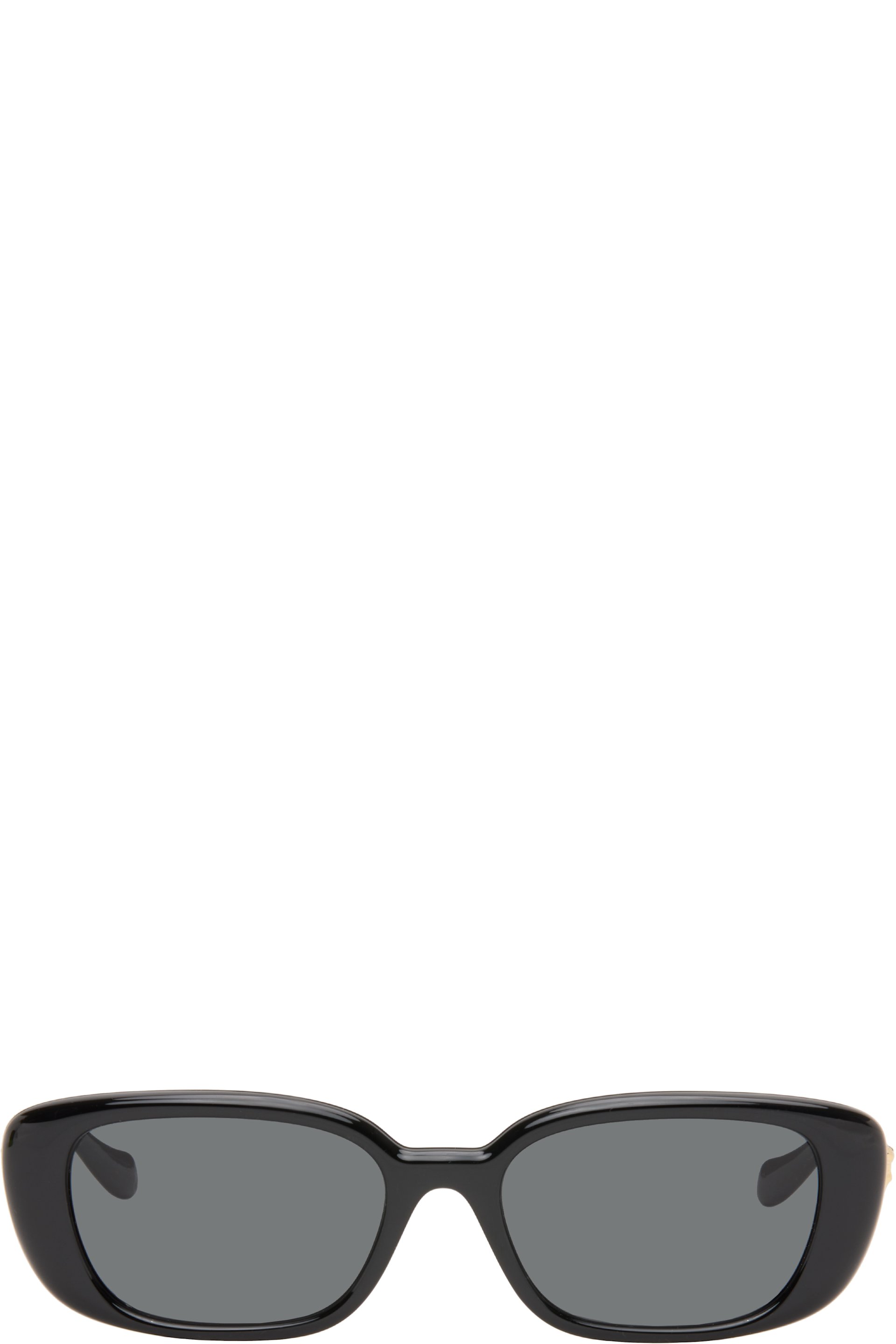 Versace - Lunettes de soleil Pillow noires à ferrures à logo Medusa