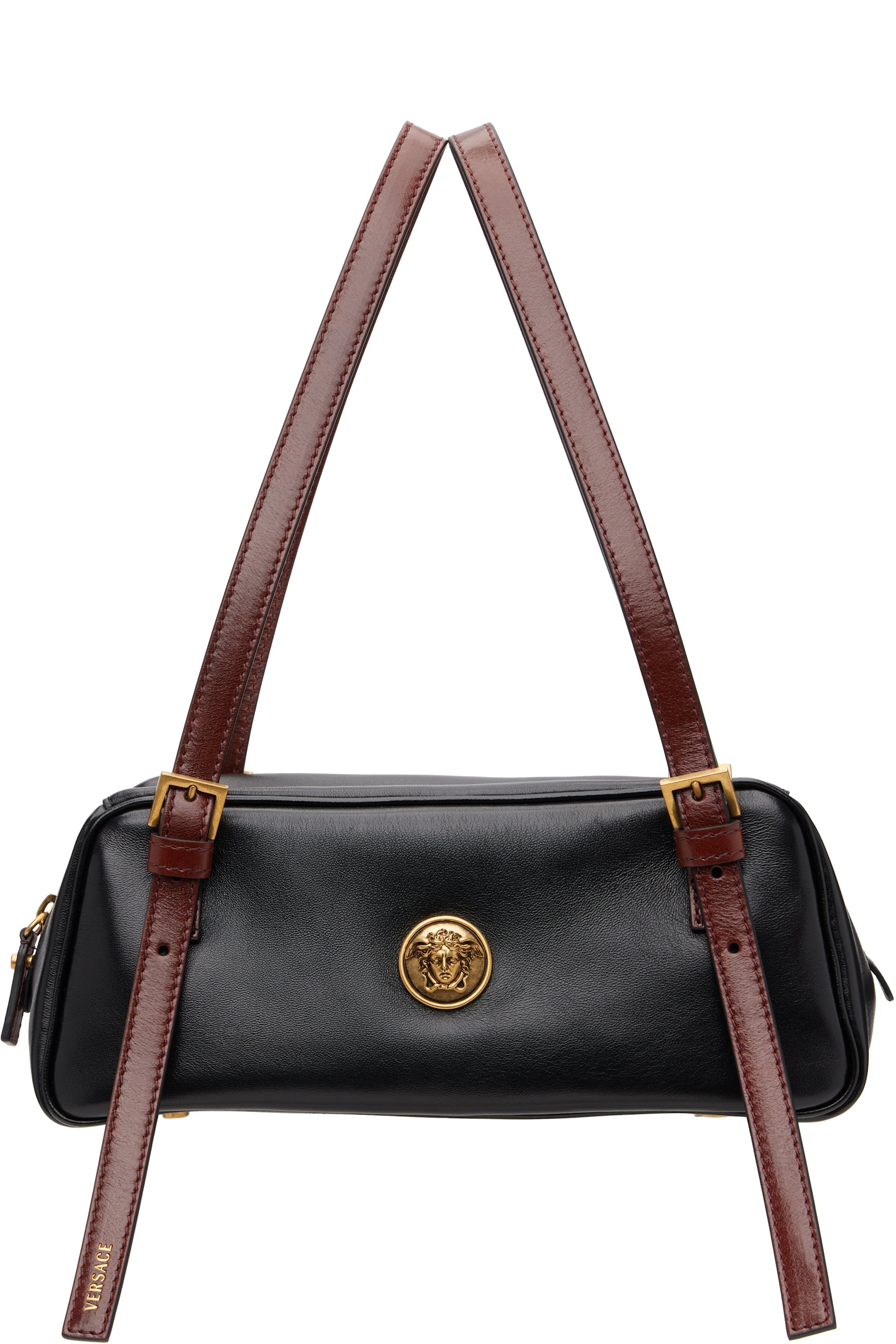 Versace - Black Emblème Nappa Bowling Bag