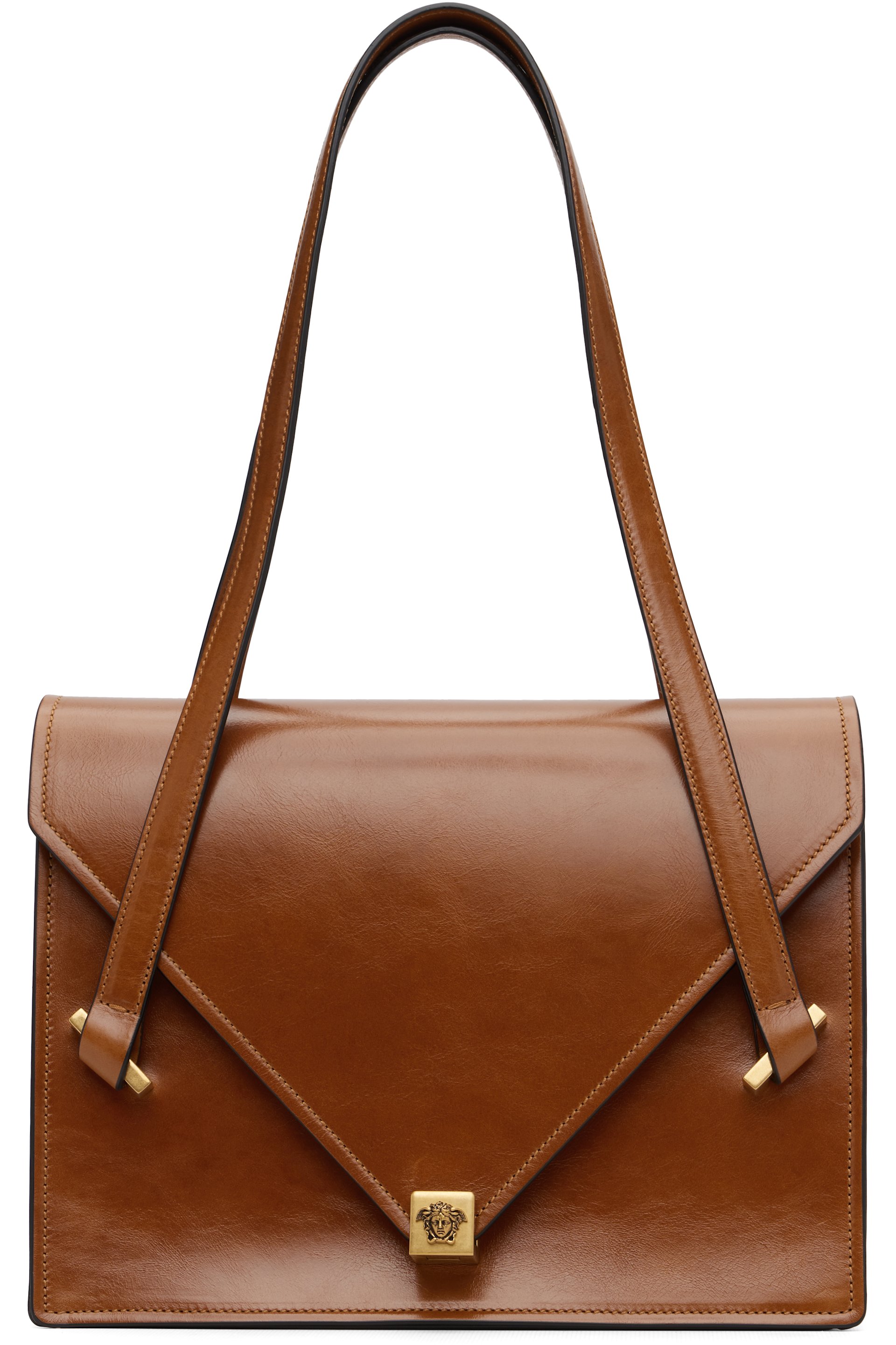 Versace - Tan Severine Leather Shoulder Bag