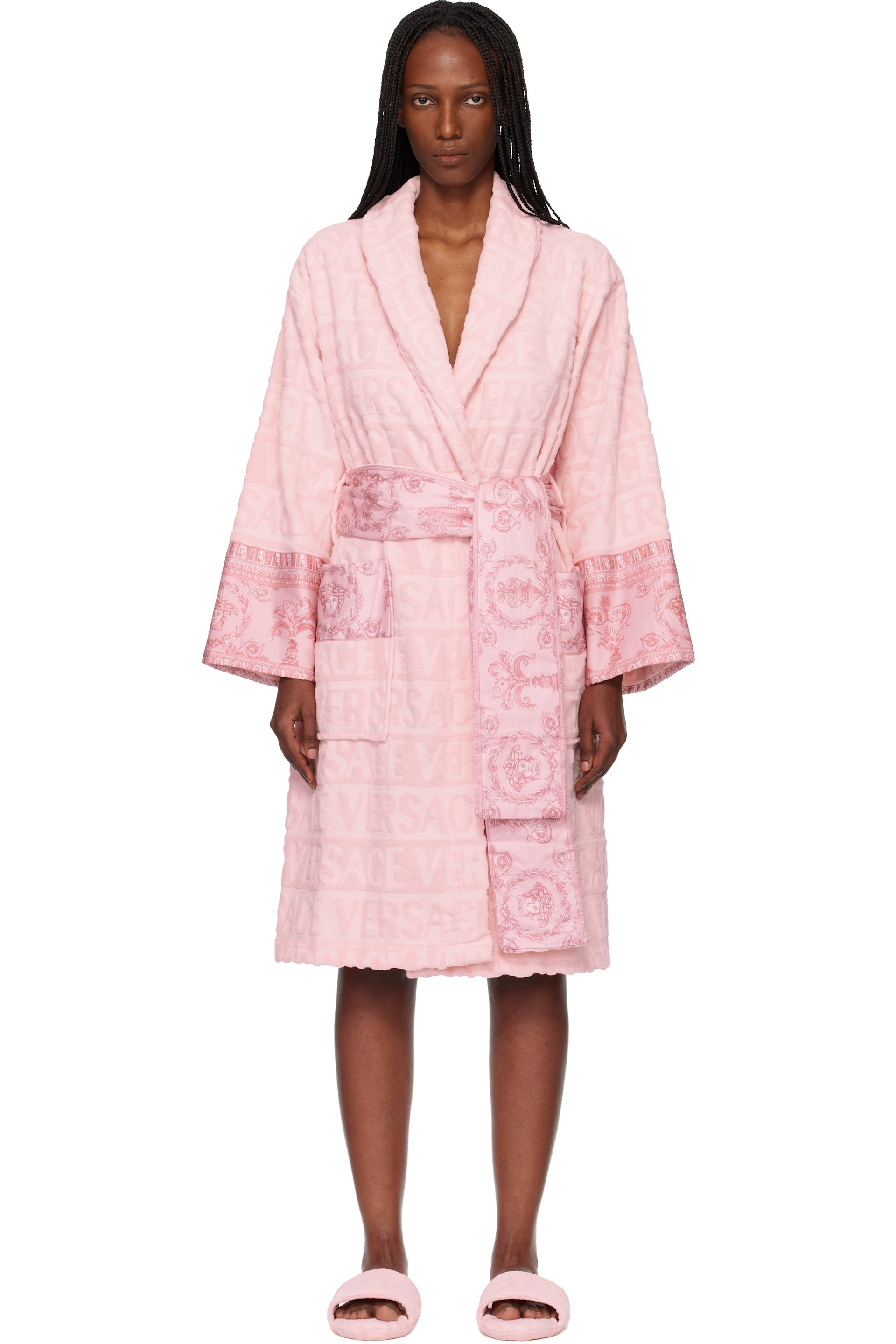 Versace - Pink 'I Heart Baroque' Bathrobe