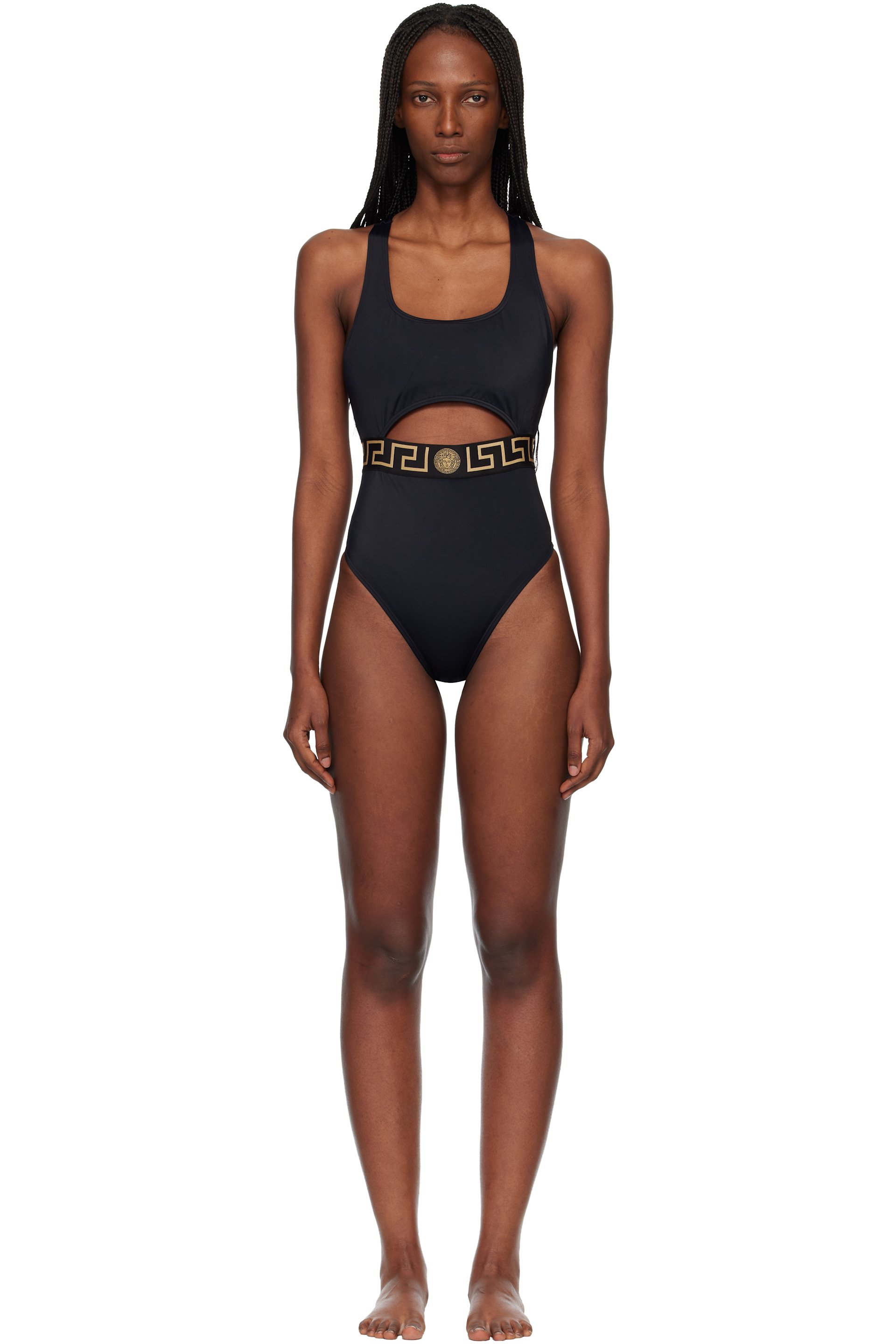 Versace - Maillot de bain noir à découpe