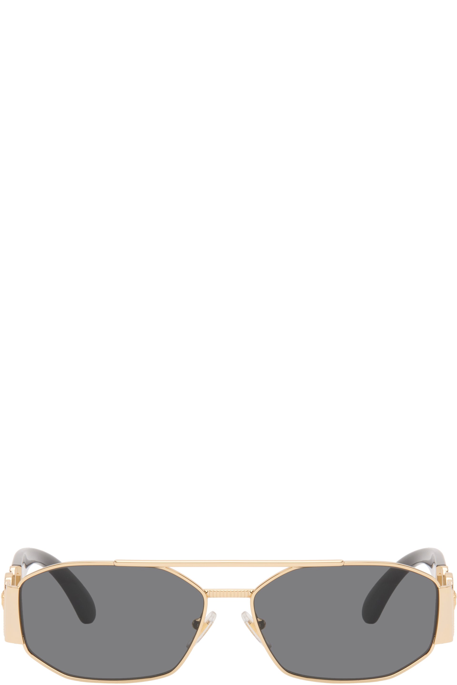 Versace - Black & Gold Medusa Biggie Sunglasses