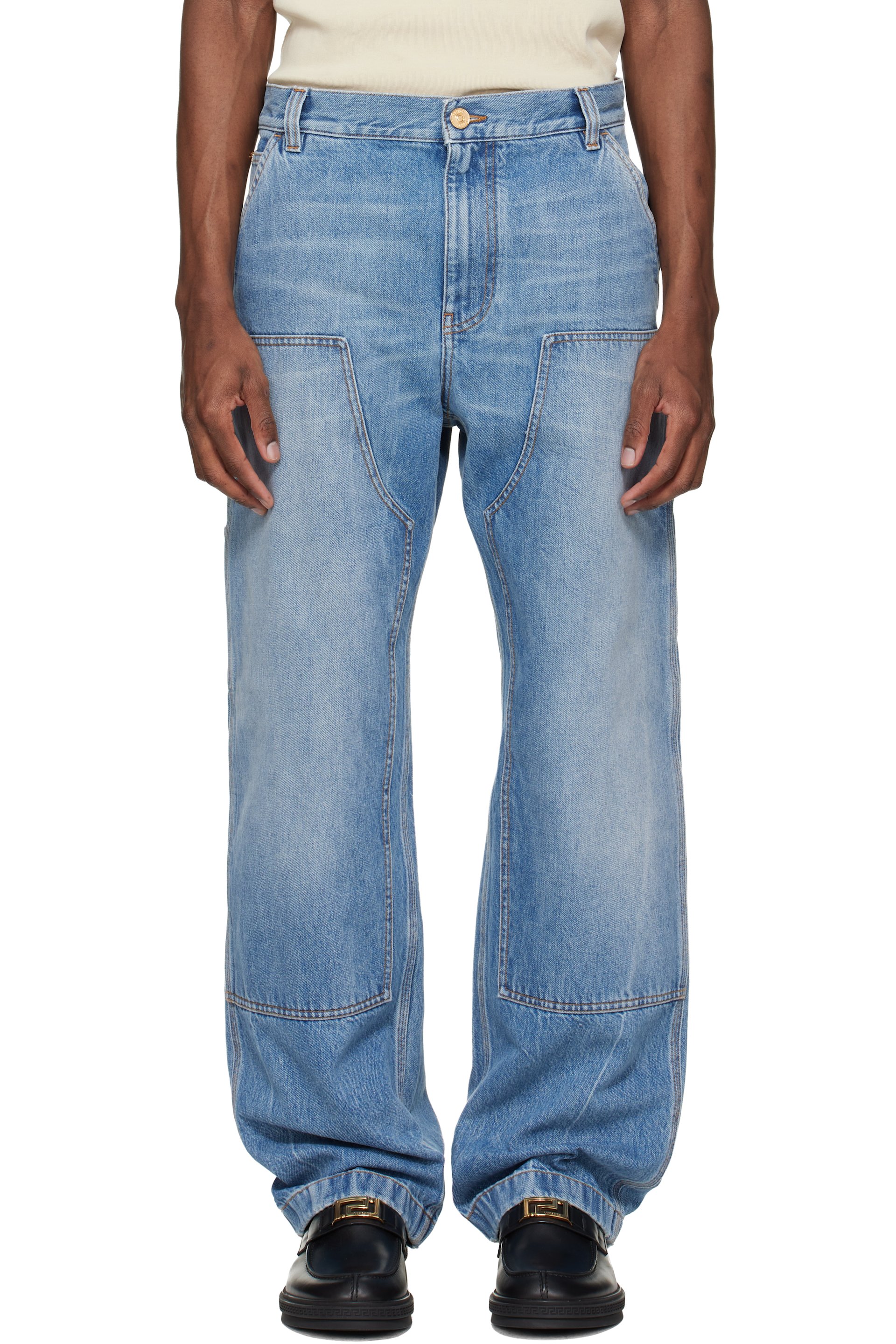 Versace - Jean menuisier bleu