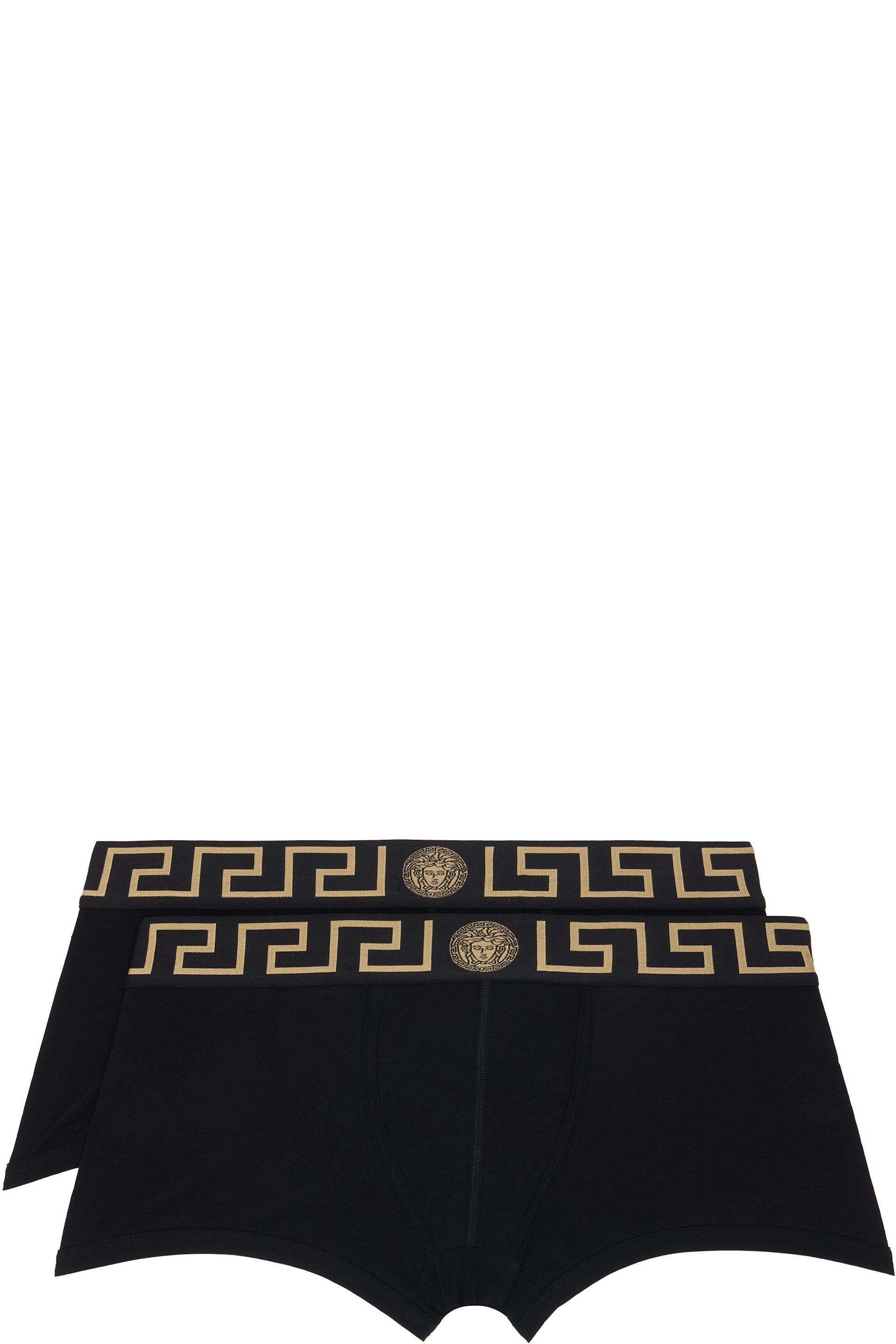 Versace - Two-Pack Black Cotton-Jersey Boxer Briefs