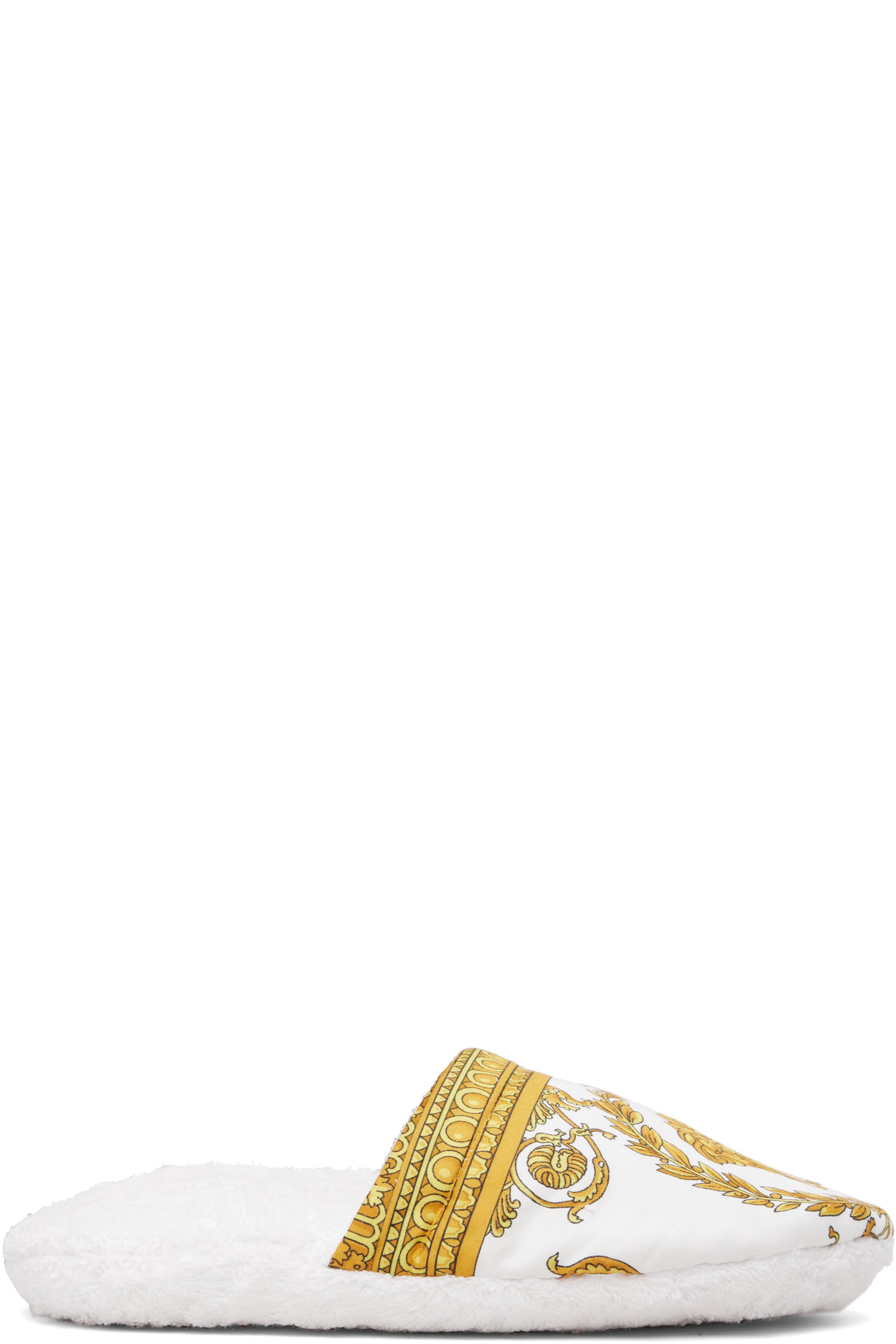 Versace - White 'I Heart Baroque' Slippers